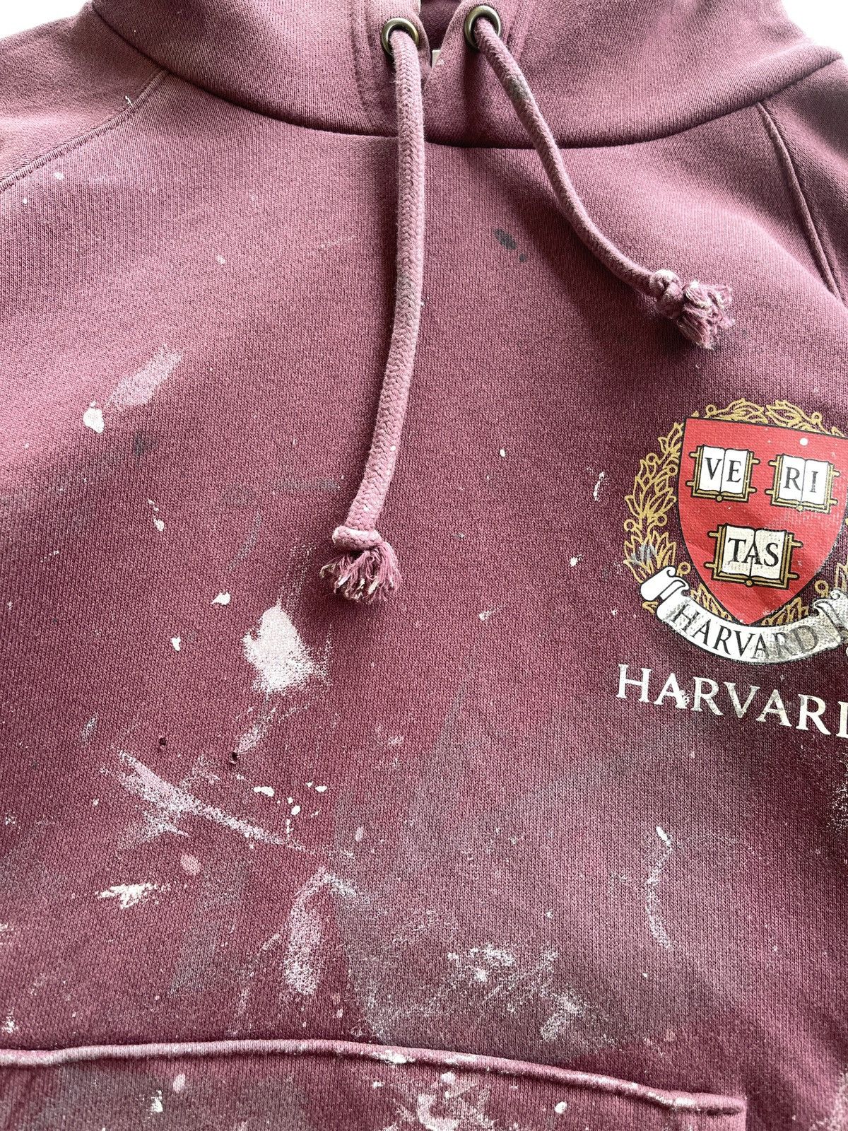 Vintage Vintage Harvard University Paint Splatter Faded Hooded Size US L / EU 52-54 / 3 - 14 Thumbnail
