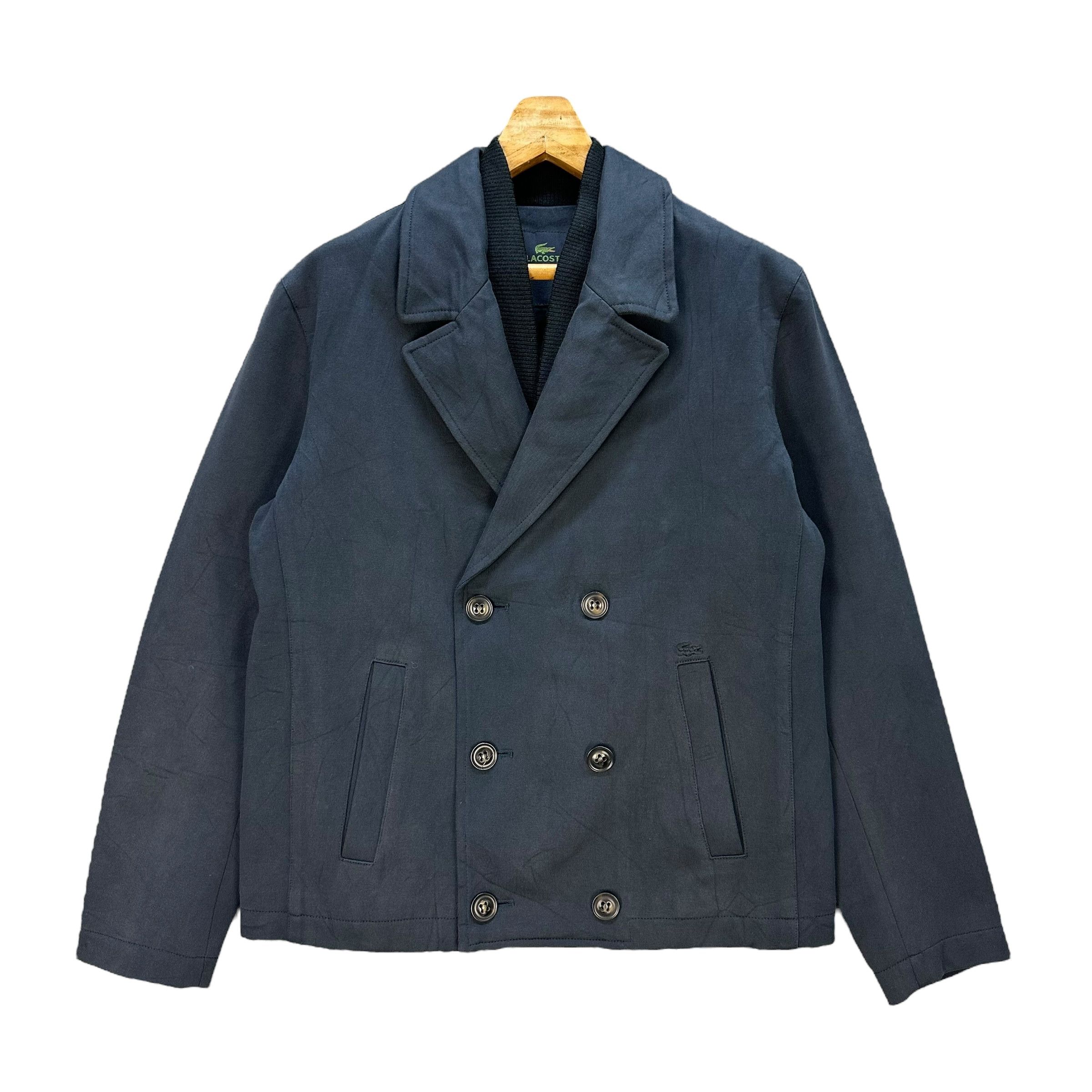 Lacoste LACOSTE Double Breasted Dark Blue Casual Jacket #A37-0847 Size US L / EU 52-54 / 3 - 1 Thumbnail