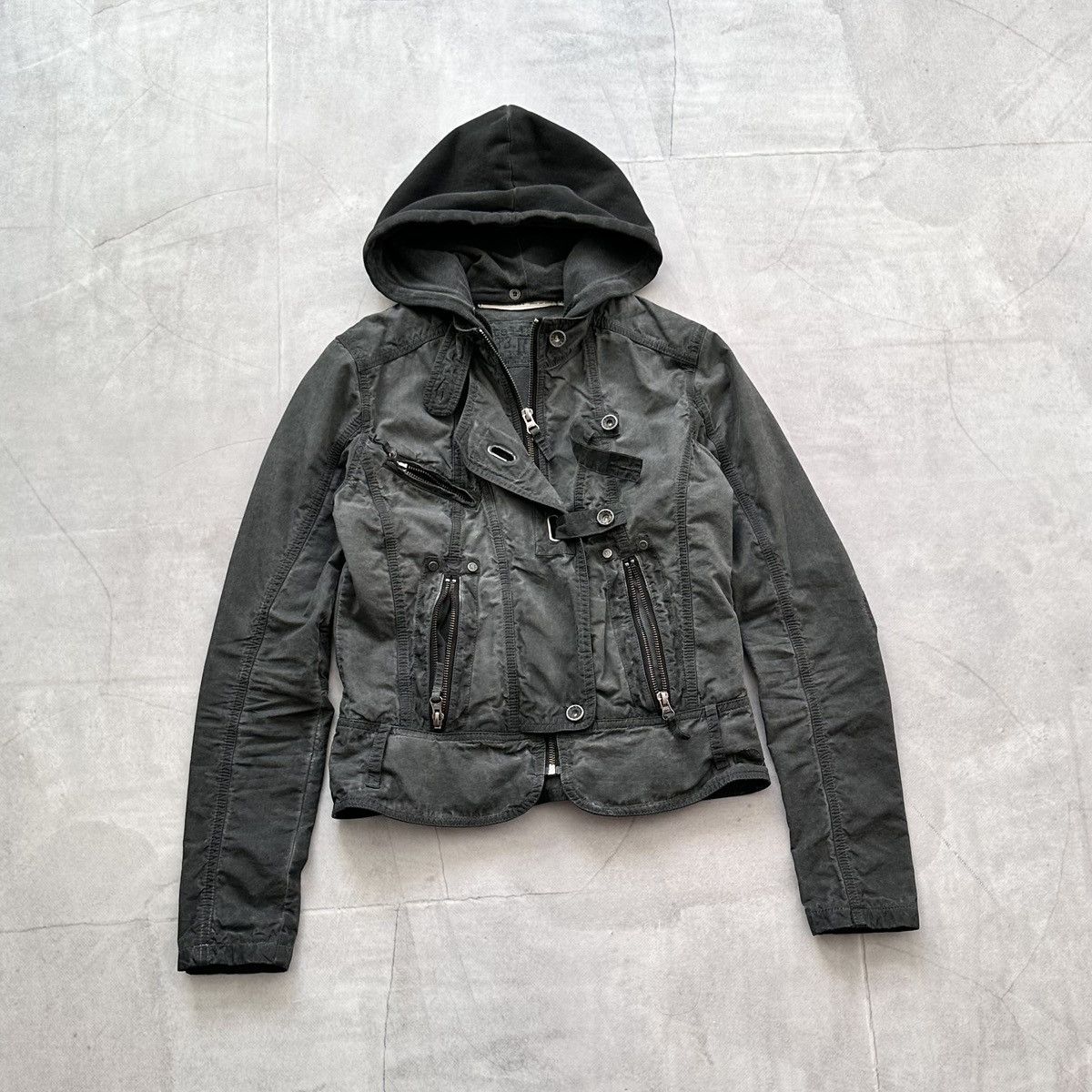 Hysteric Glamour × Undercover Punk Straps Zipper Garment Dyed Multipocket Jacket LGB Style Size XS / US 0-2 / IT 36-38 - 1 Thumbnail