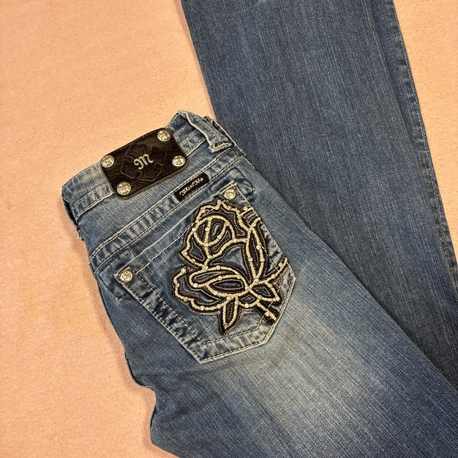 Other vintage miss me distressed flare jeans Size 28" / US 6 / IT 42 - 2 Thumbnail