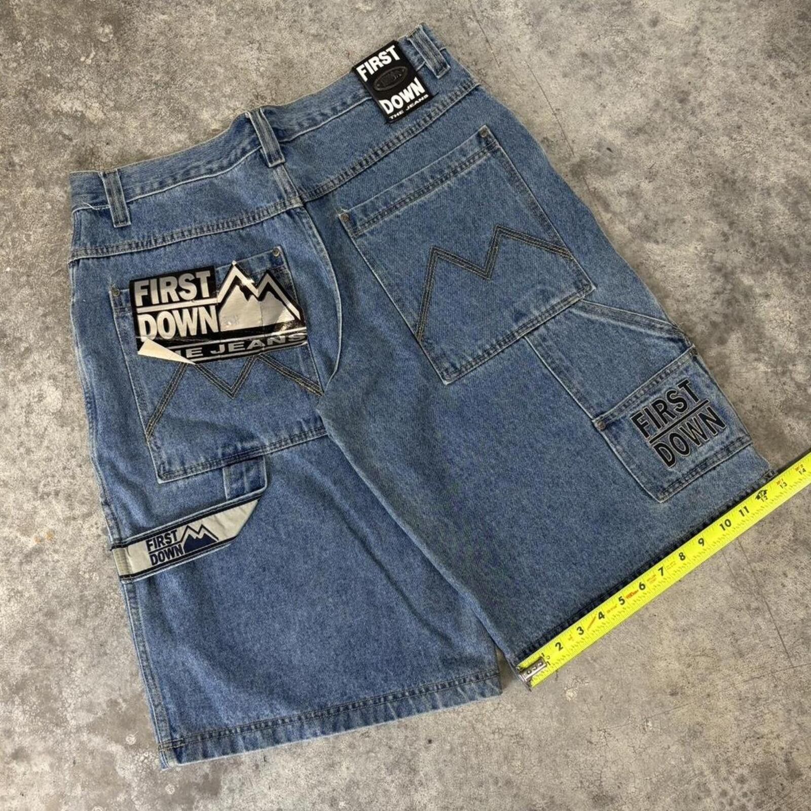 Southpole Y2K Wide Leg Baggy Alternative 2000s Jorts Size US 36 / EU 52 - 2 Thumbnail