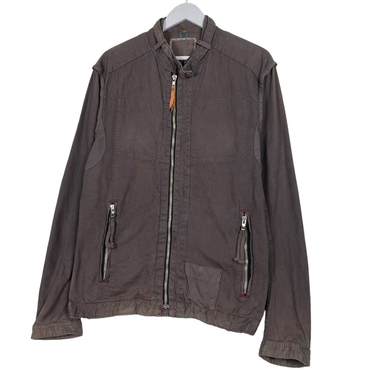 Designer × Japanese Brand × Vintage 💥BALL SUNFADED MOTO BIKER JACKET Size US XL / EU 56 / 4 - 2 Thumbnail