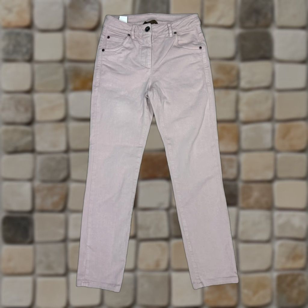Brunello Cucinelli Jeans Womens 0 Pink Denim Cotton Mid Rise 25x26 Extra Skinny 5-Pocket Classic Modern Mens Womens