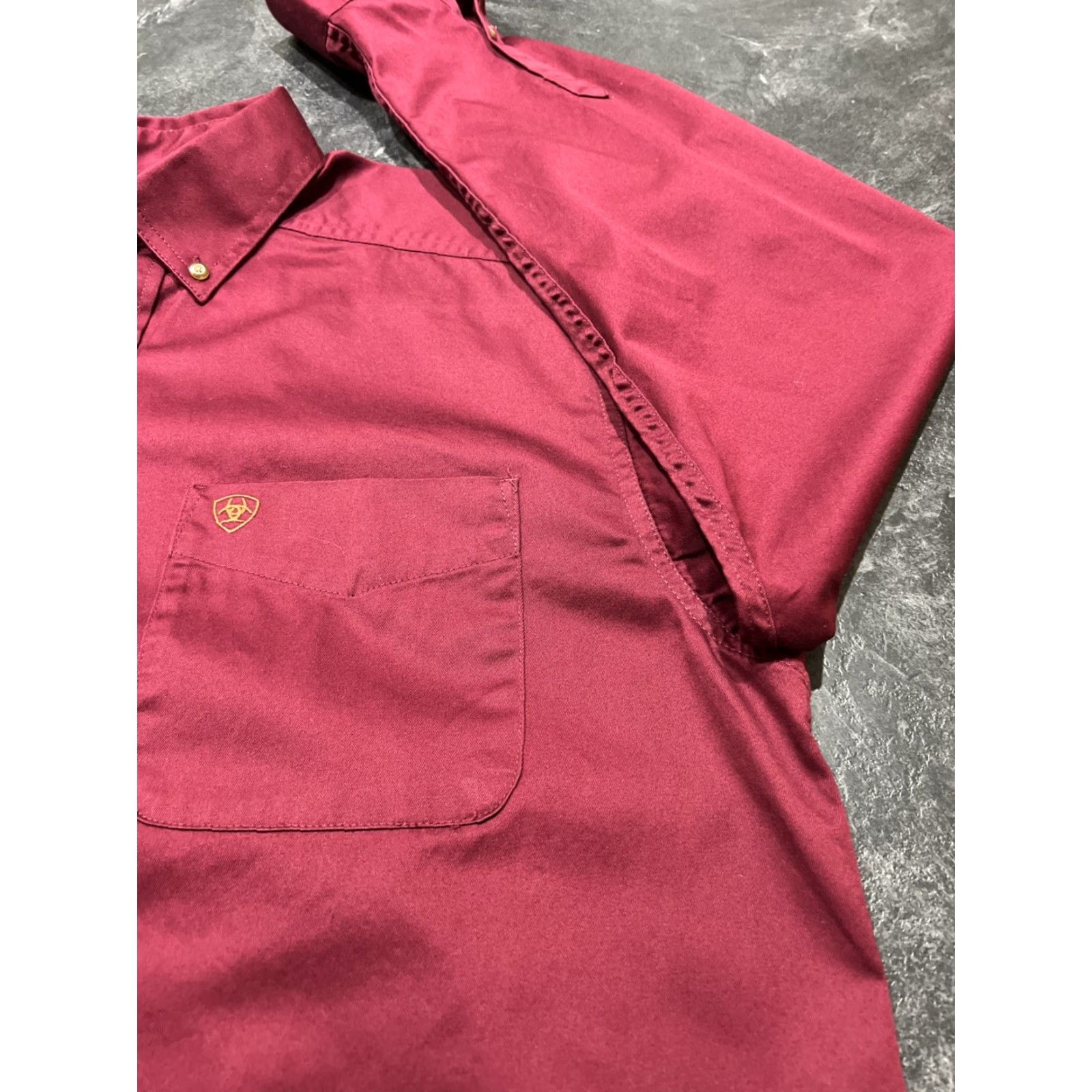 Ariat Ariat Men’s Long Sleeve Button-Up Shirt Burgundy Magenta Cotton Western City Casual L Size US L / EU 52-54 / 3 - 3 Thumbnail