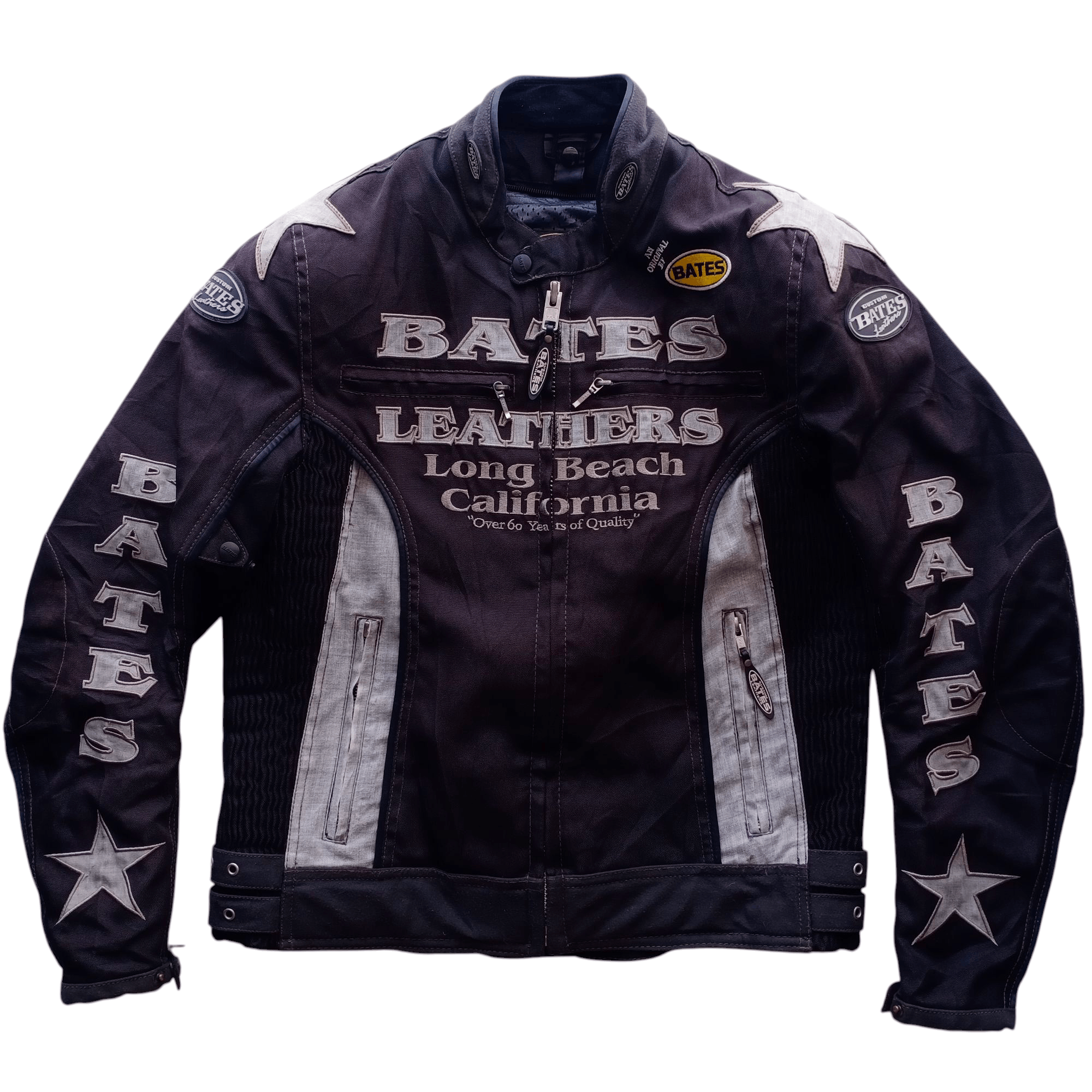 Custom Bates Leathers Motorcycle Biker USA Jacket Vintage