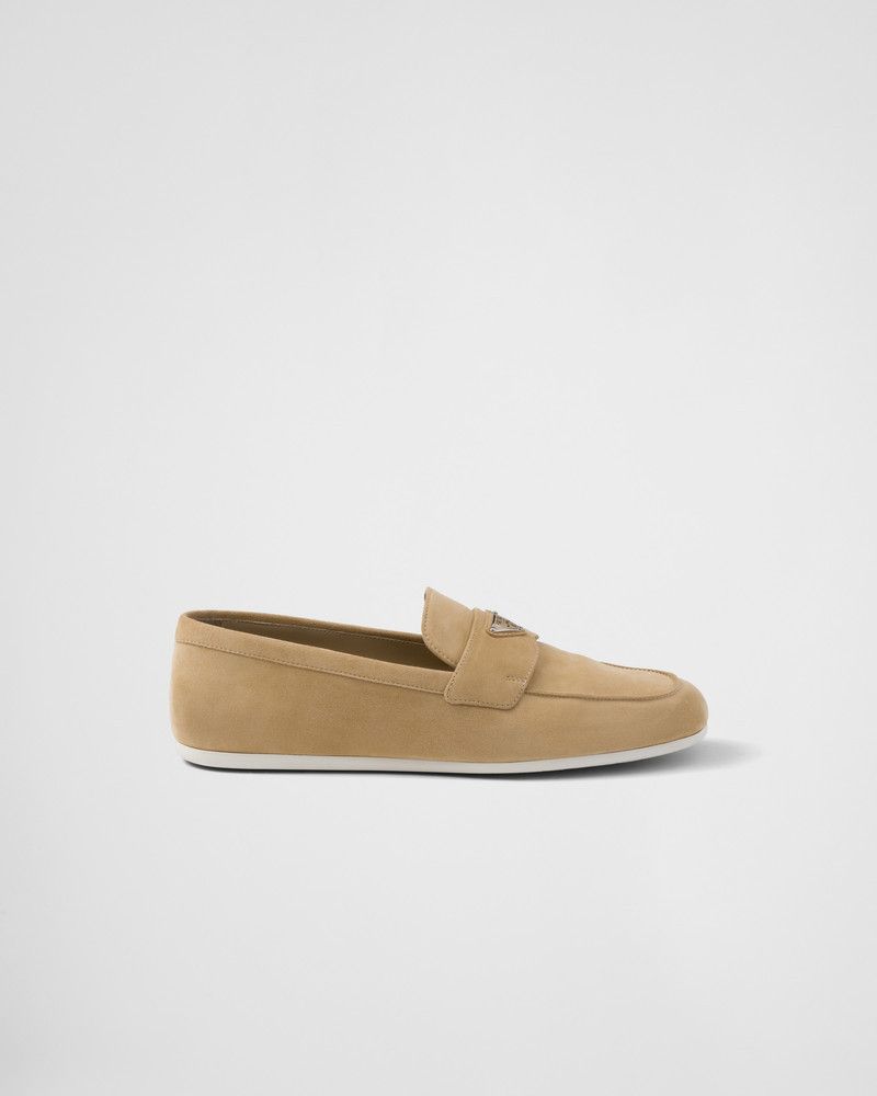 Prada o1w1db10526 Suede Loafers in Beige Size US 9 / EU 42 - 1 Thumbnail