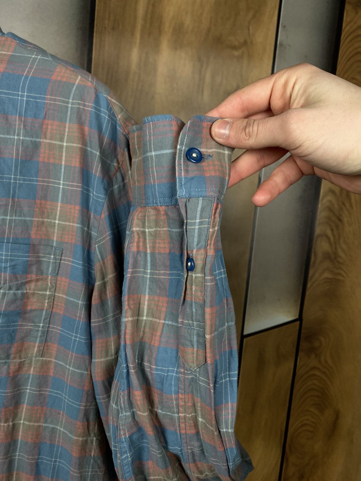 Allsaints 💋Vintage Shirt Button Up Allsaints Flannel Checkered Tee💋 Size US L / EU 52-54 / 3 - 7 Thumbnail