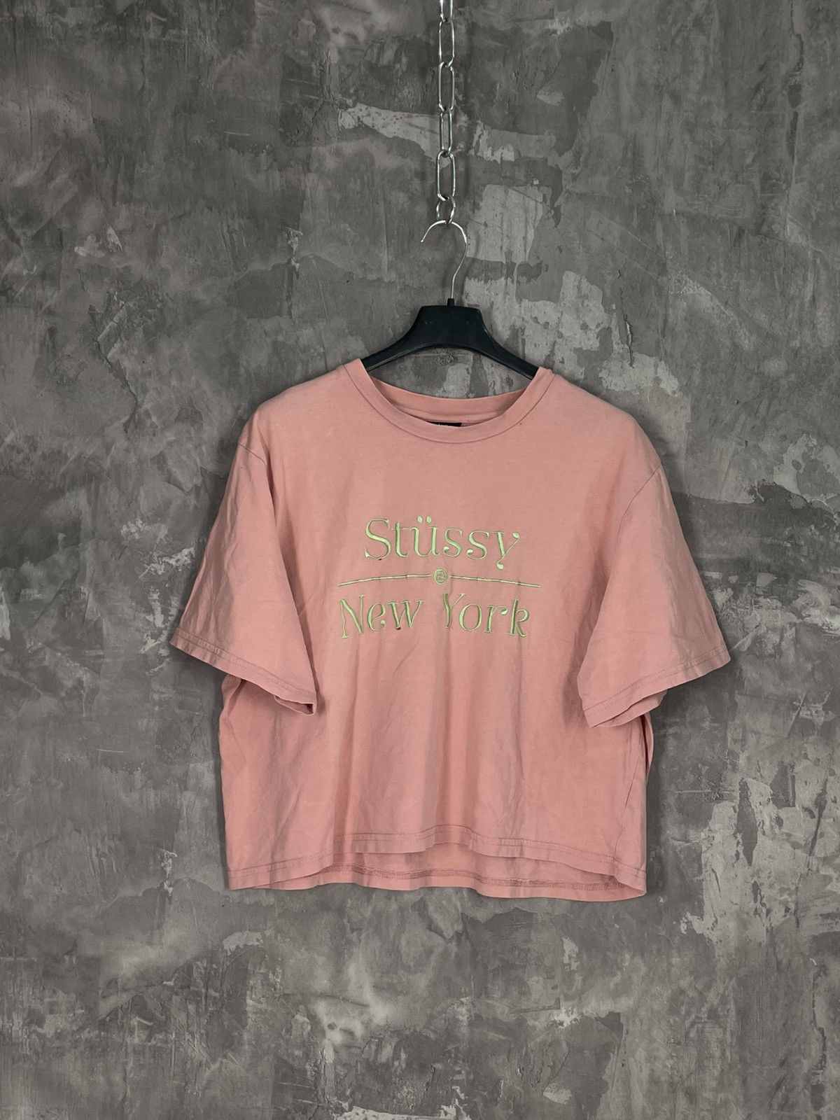 Stussy × Vintage Stussy Vintage T Shirt Rap Deadstock Crop Big Logo Size M / US 6-8 / IT 42-44 - 1 Thumbnail