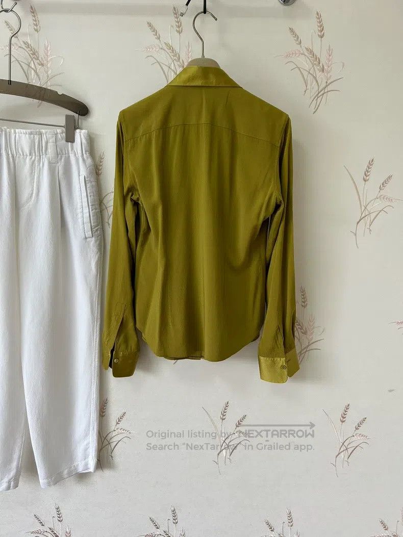 Loro Piana LORO PIANA Mustard yellow silk top Size S / US 4 / IT 40 - 3 Thumbnail