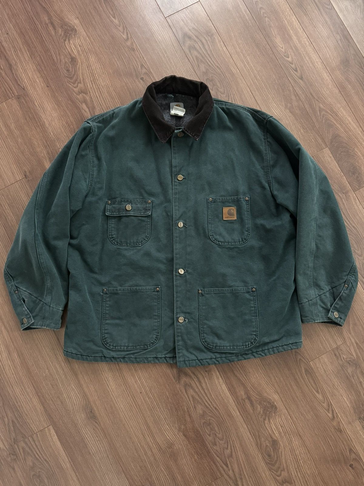 Carhartt Vintage 90-s Carhartt C02HTG green jacket Size US XL / EU 56 / 4 - 1 Thumbnail