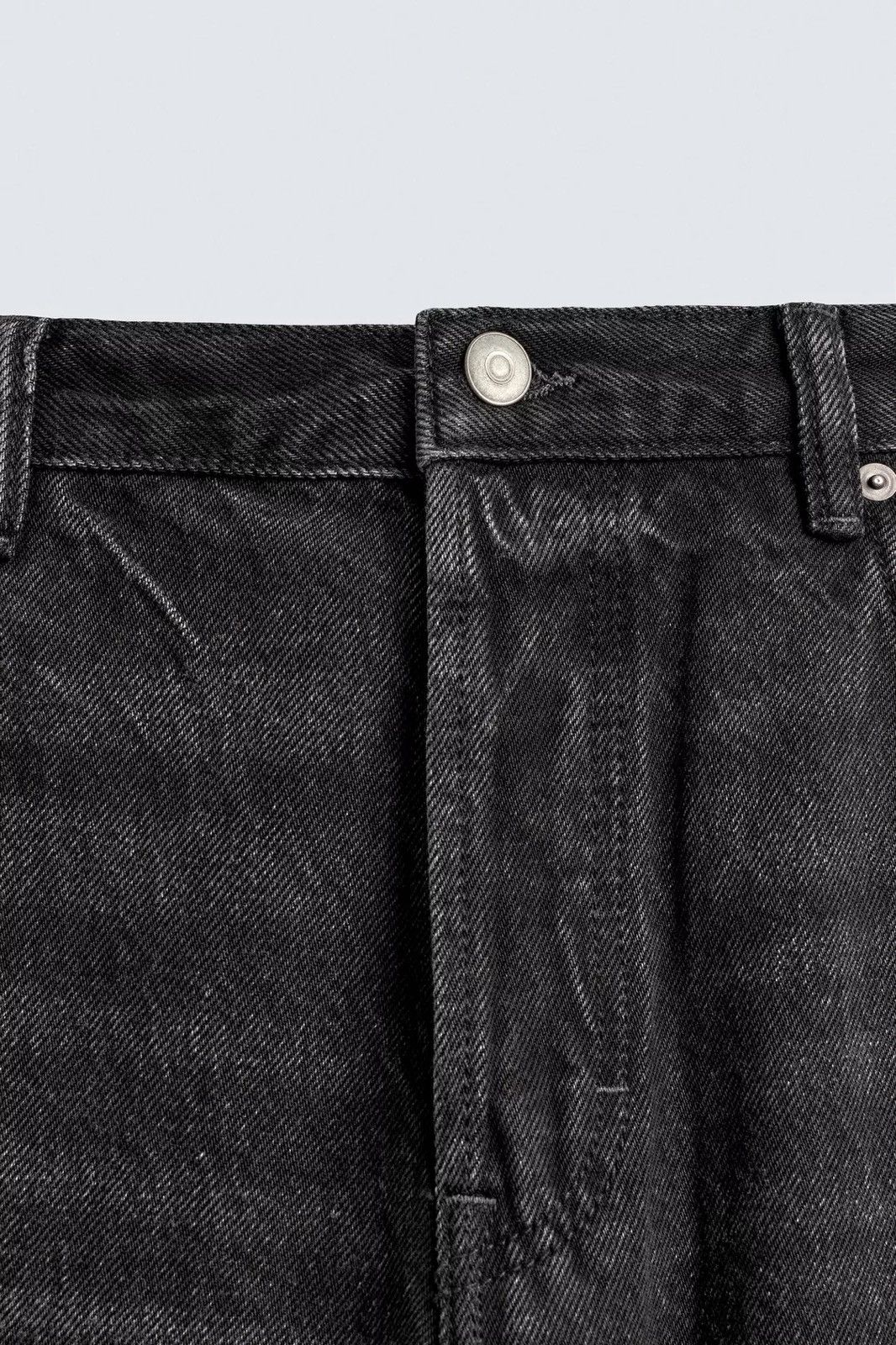 Zara Zara Straight Fit Denim Jeans Charcoal Vintage Black Size 29 Size US 29 - 6 Thumbnail