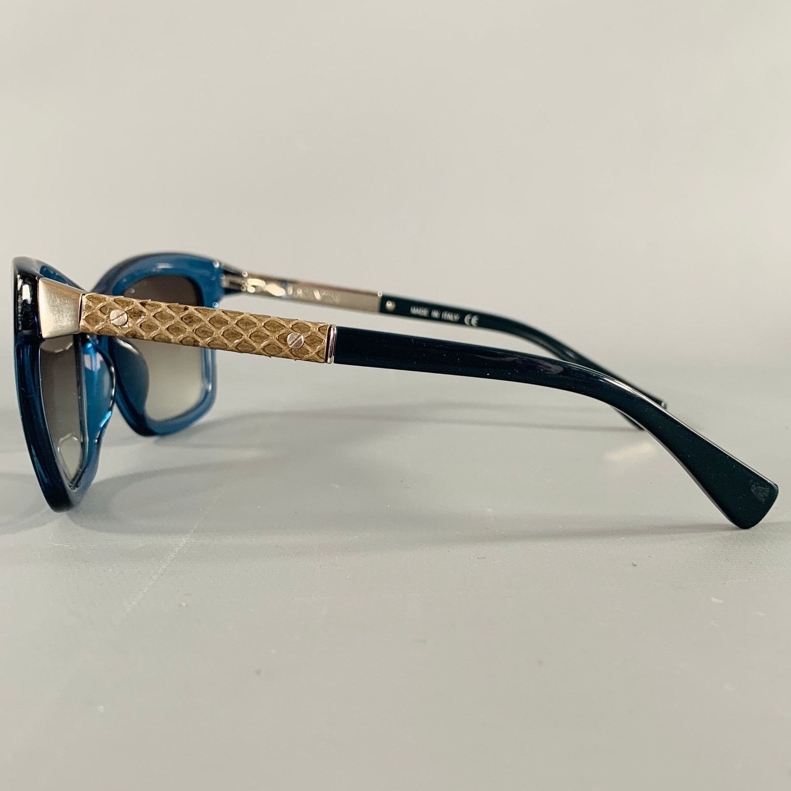 Lanvin LANVIN Blue Silver Acetate Metal Sunglasses Size ONE SIZE - 4 Thumbnail