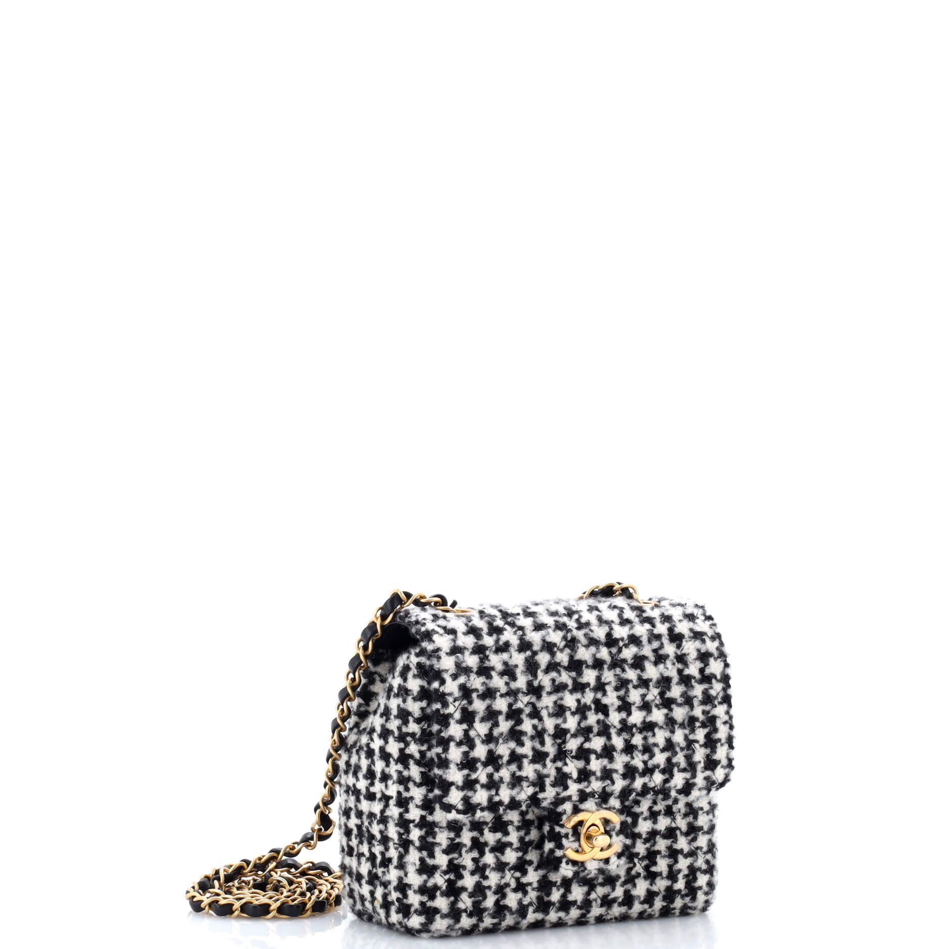 Chanel Square Classic Single Flap Bag Quilted Tweed Mini Size ONE SIZE - 1 Thumbnail