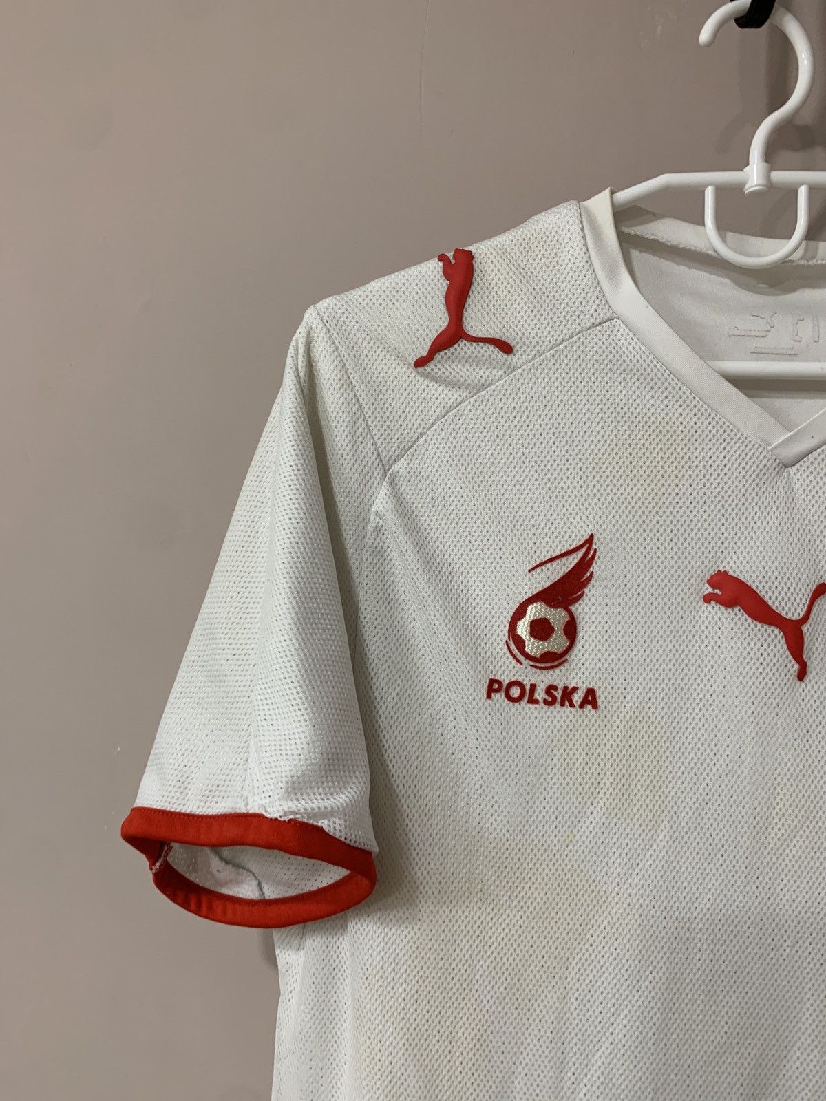 Puma Poland Polska 2008 away Football Shirt Puma Soccer Jersey M Size US M / EU 48-50 / 2 - 3 Thumbnail