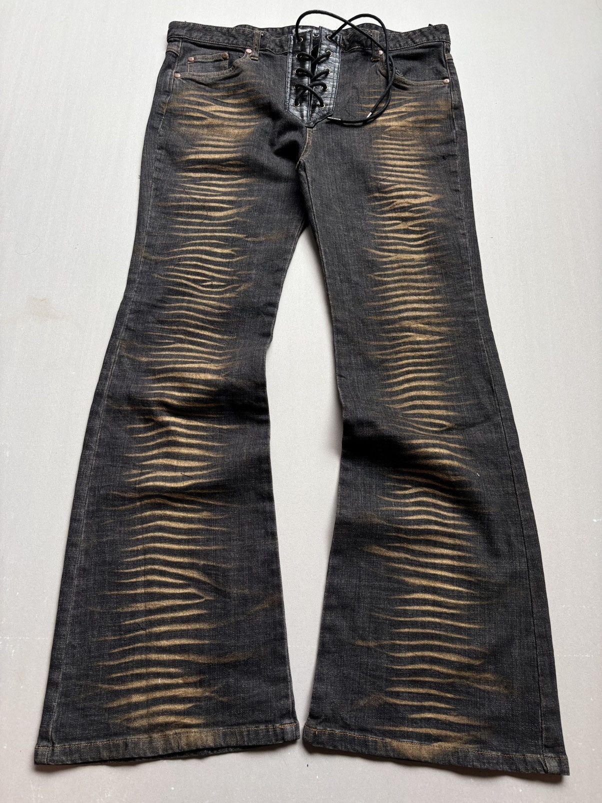 Lace up flare jeans LHSIZE31 LHSIZE33