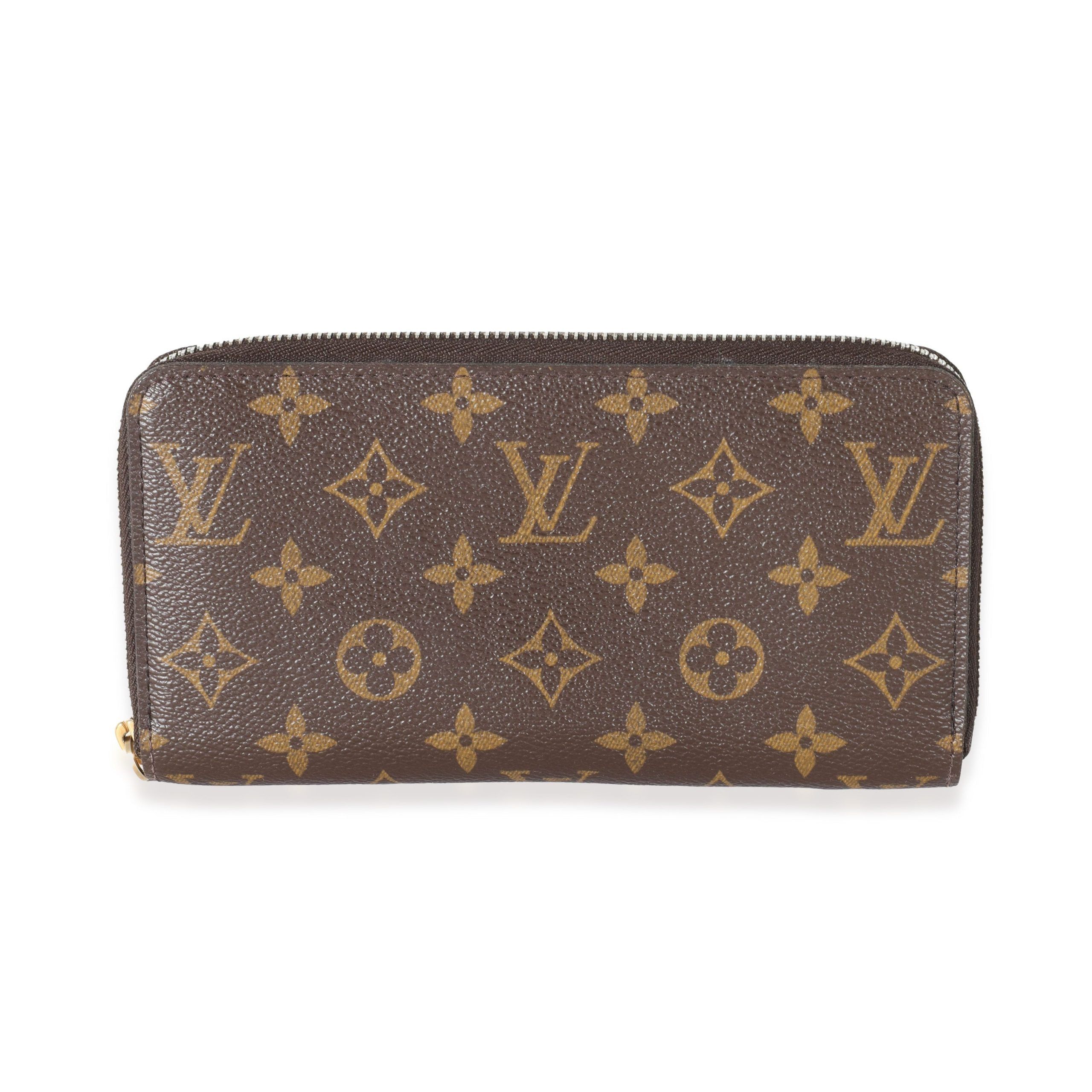 image of Louis Vuitton Monogram Canvas Zippy Wallet in Brown, Women's