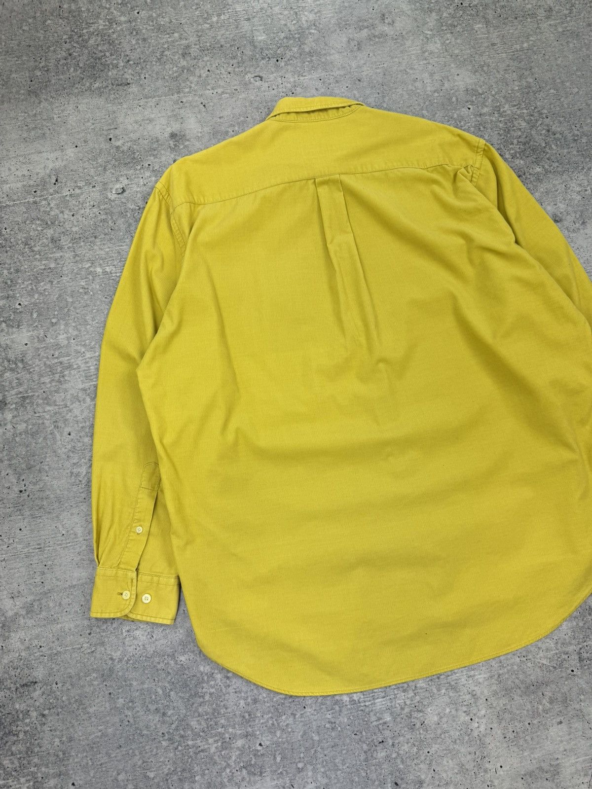 Burberry Vintage Thomas Burberry Logo Casual Yellow Button Up Shirt L Size US L / EU 52-54 / 3 - 19 Thumbnail