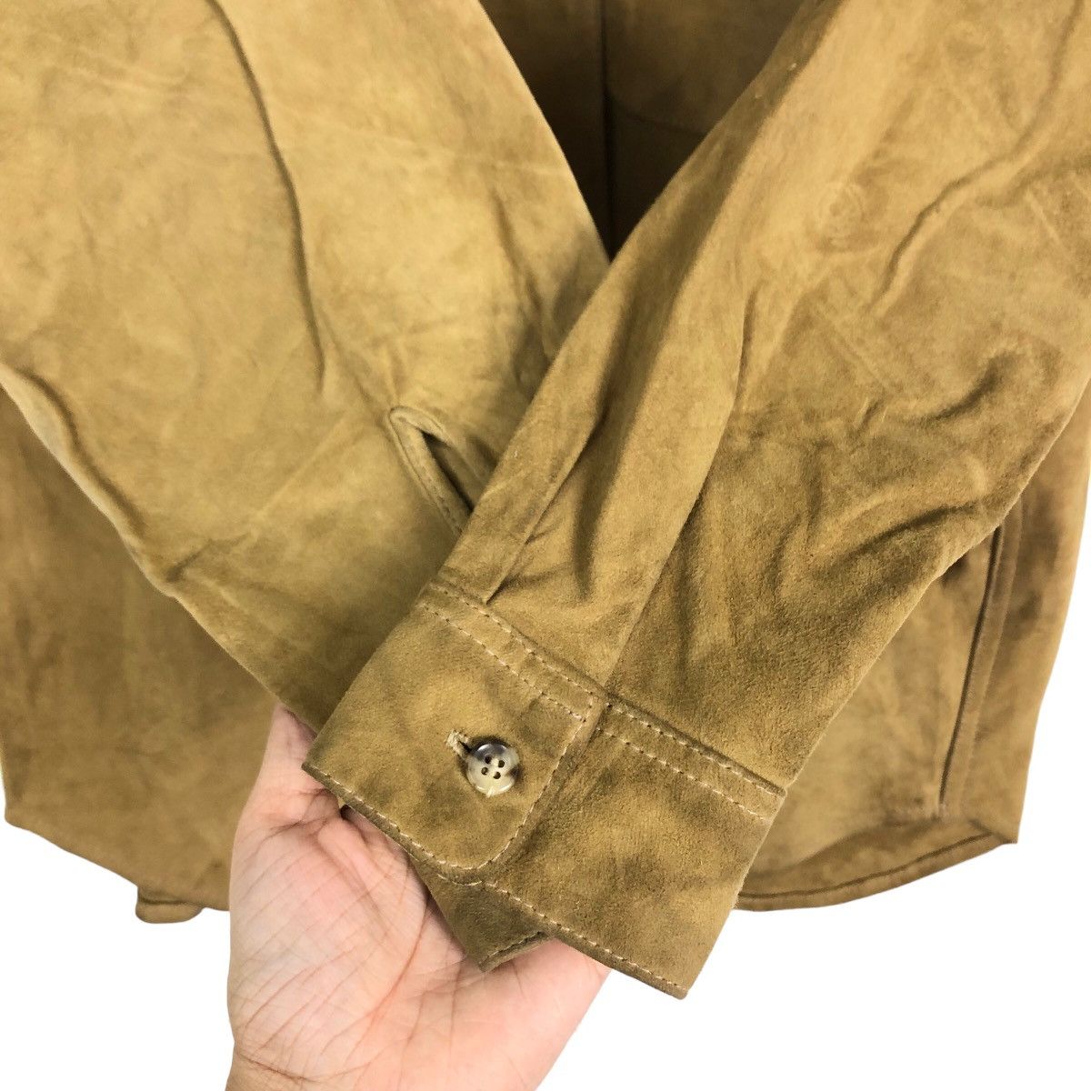 Issey Miyake 🔥90’s Vintage Suede Leather Jacket Mademoiselle NON NON Size US M / EU 48-50 / 2 - 12 Thumbnail