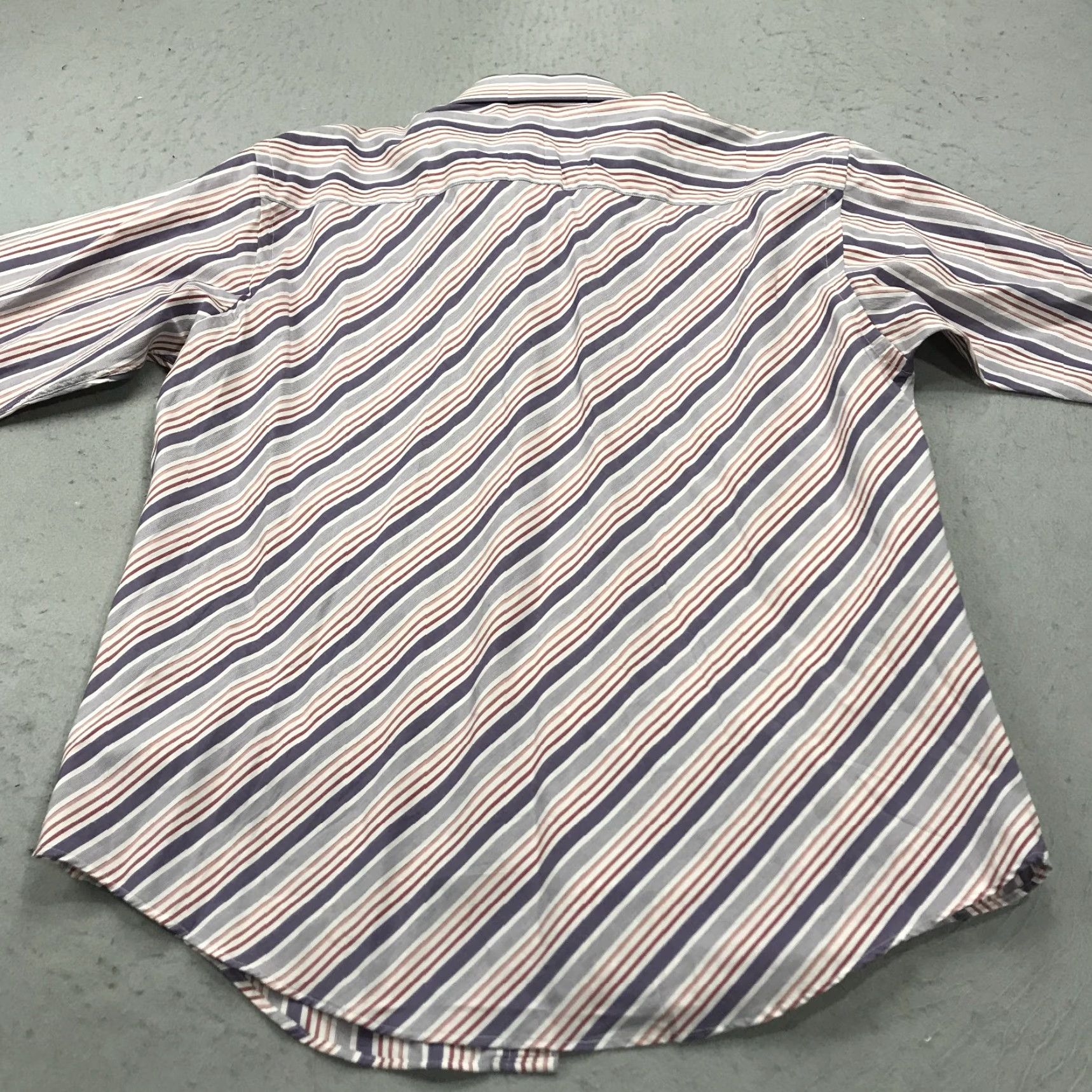Ted Baker Ted Baker Shirt Mens 16.5 34 35 Purple Red Striped Dress Cotton NWT London Size 46R - 6 Thumbnail