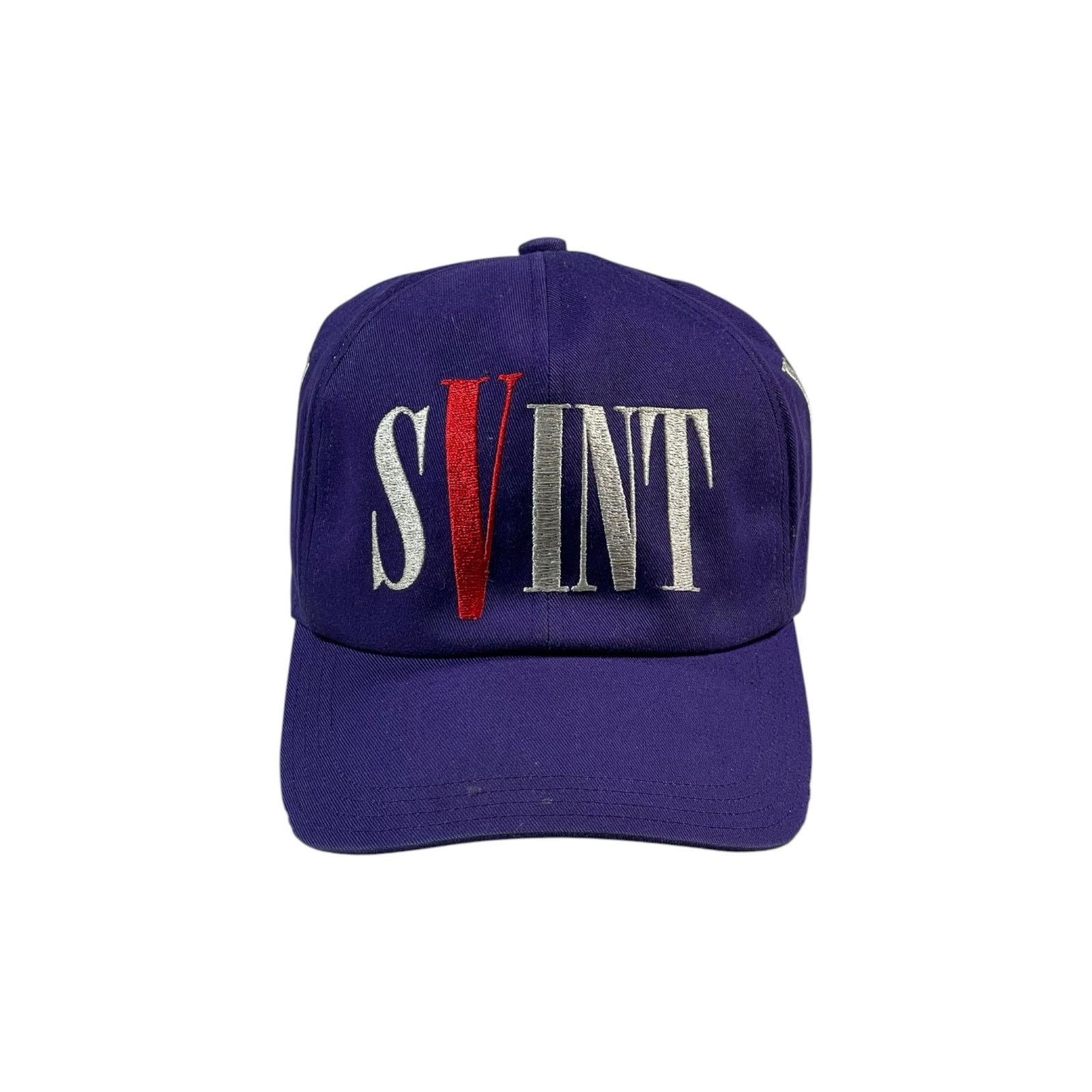 Saint Mxxxxxx x Vlone Purple & Red Cap