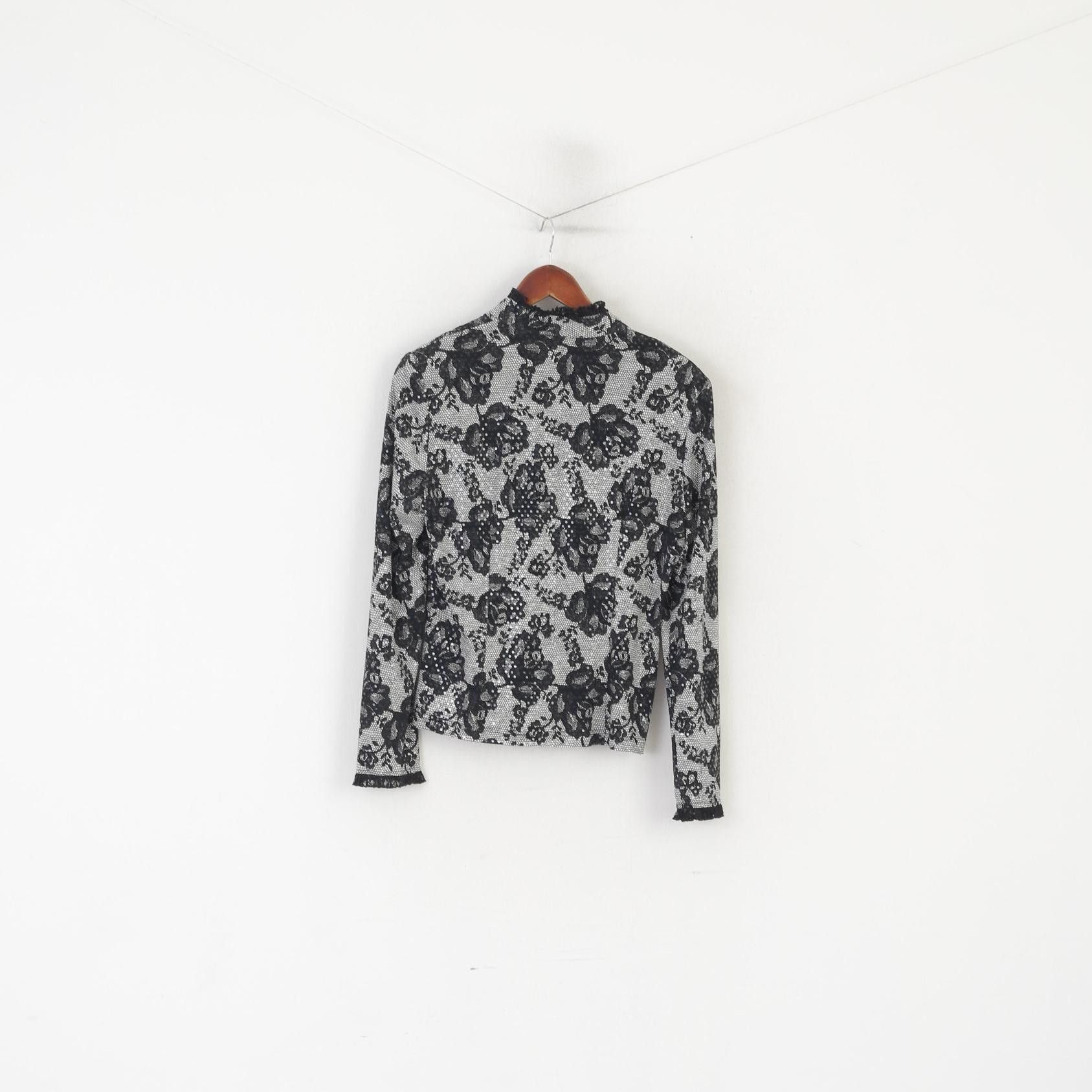 Joseph Ribkoff Joseph Ribkoff Women 14 40 Blazer Black Shiny Floral 2069 Size M / US 6-8 / IT 42-44 - 8 Thumbnail