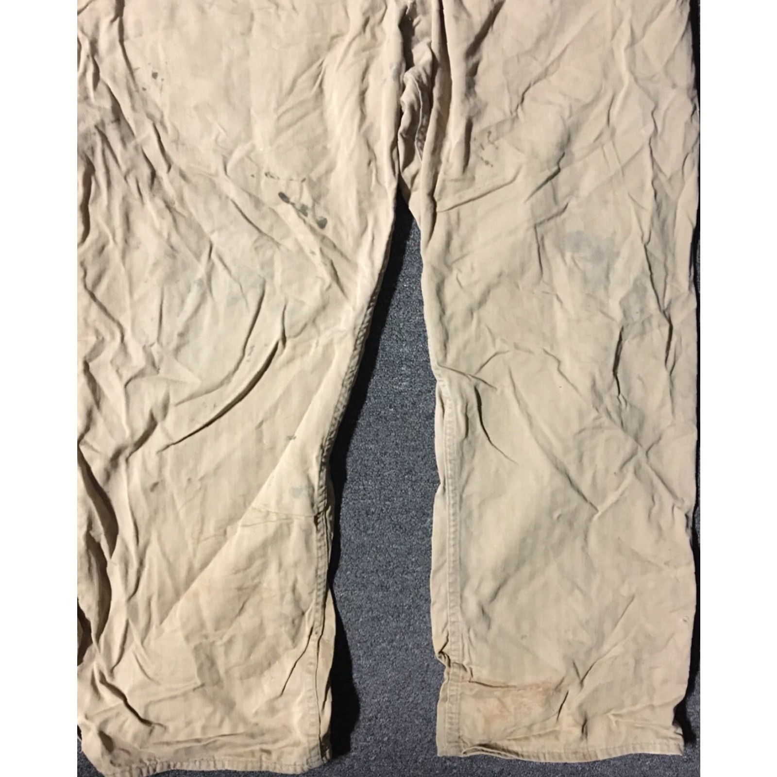 CO Vtg 50s Universal Overall Co Faded Distress Union Made Sanforized Coveralls 52 L/XL Brown/Tan 60s Grunge Memorial Mens? Size US 33 - 4 Thumbnail
