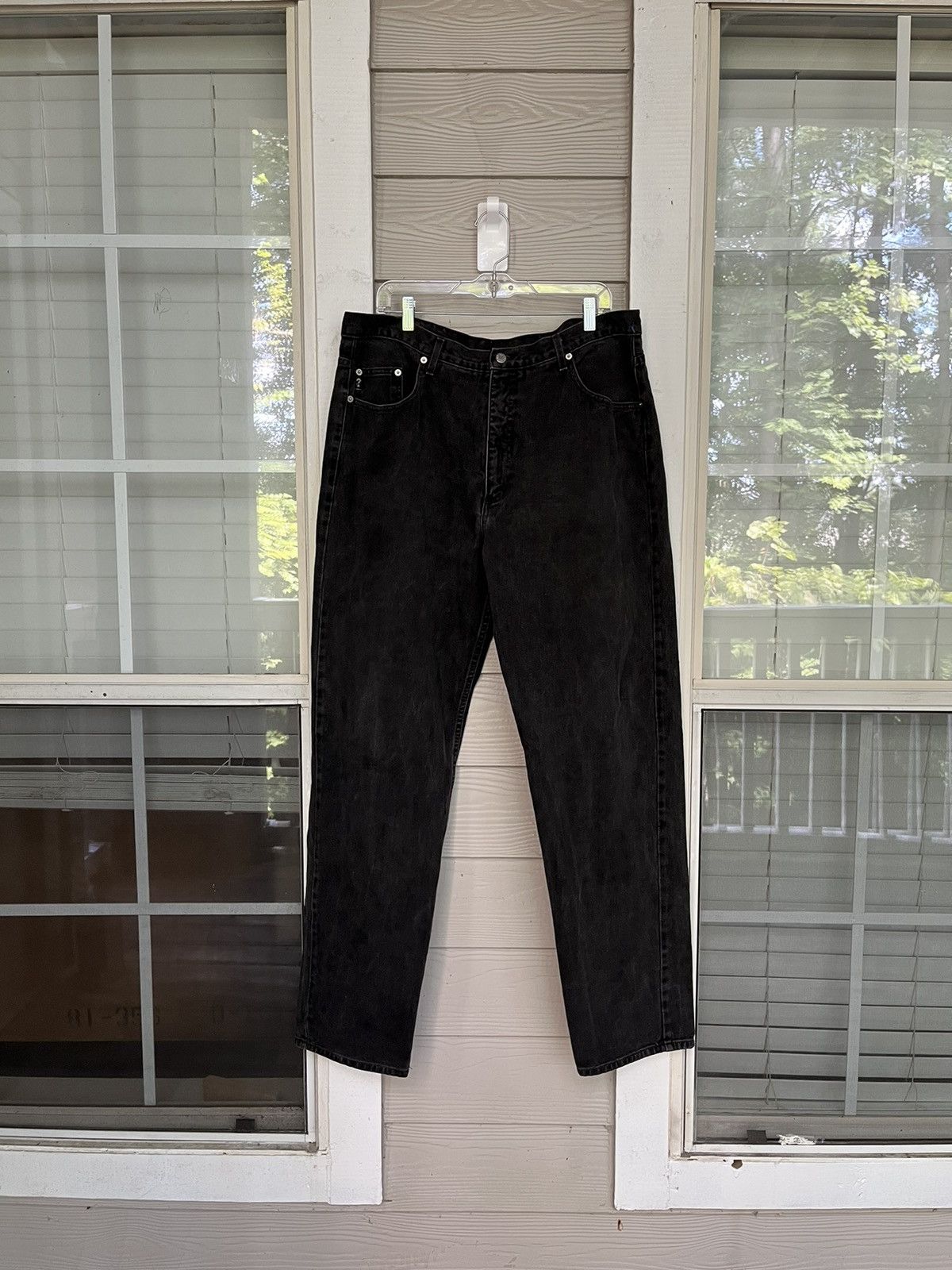 Guess × Vintage Vintage Guess Faded Black Jeans Size US 40 / EU 56 - 5 Thumbnail