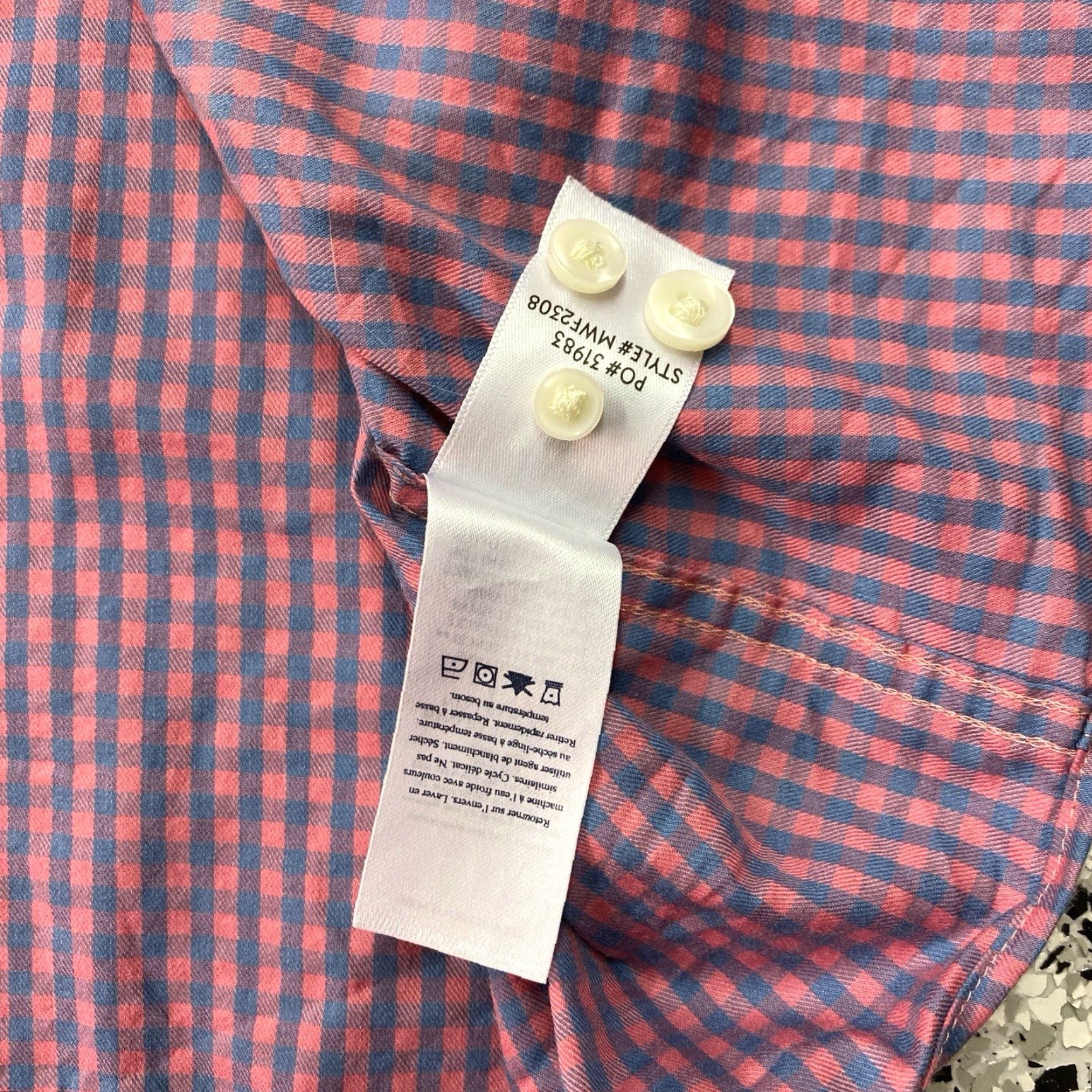 Faherty Faherty Shirt Mens XL Pink Blue Gingham Button Down Casual Size US XL / EU 56 / 4 - 5 Thumbnail