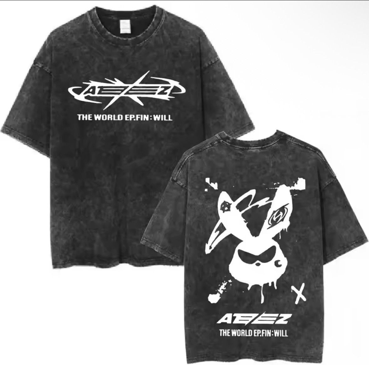 Japanese Brand Y2K Vintage Ateez World Tour Washed Short Sleeve T-Shirt Size US XXL / EU 58 / 5 - 1 Thumbnail