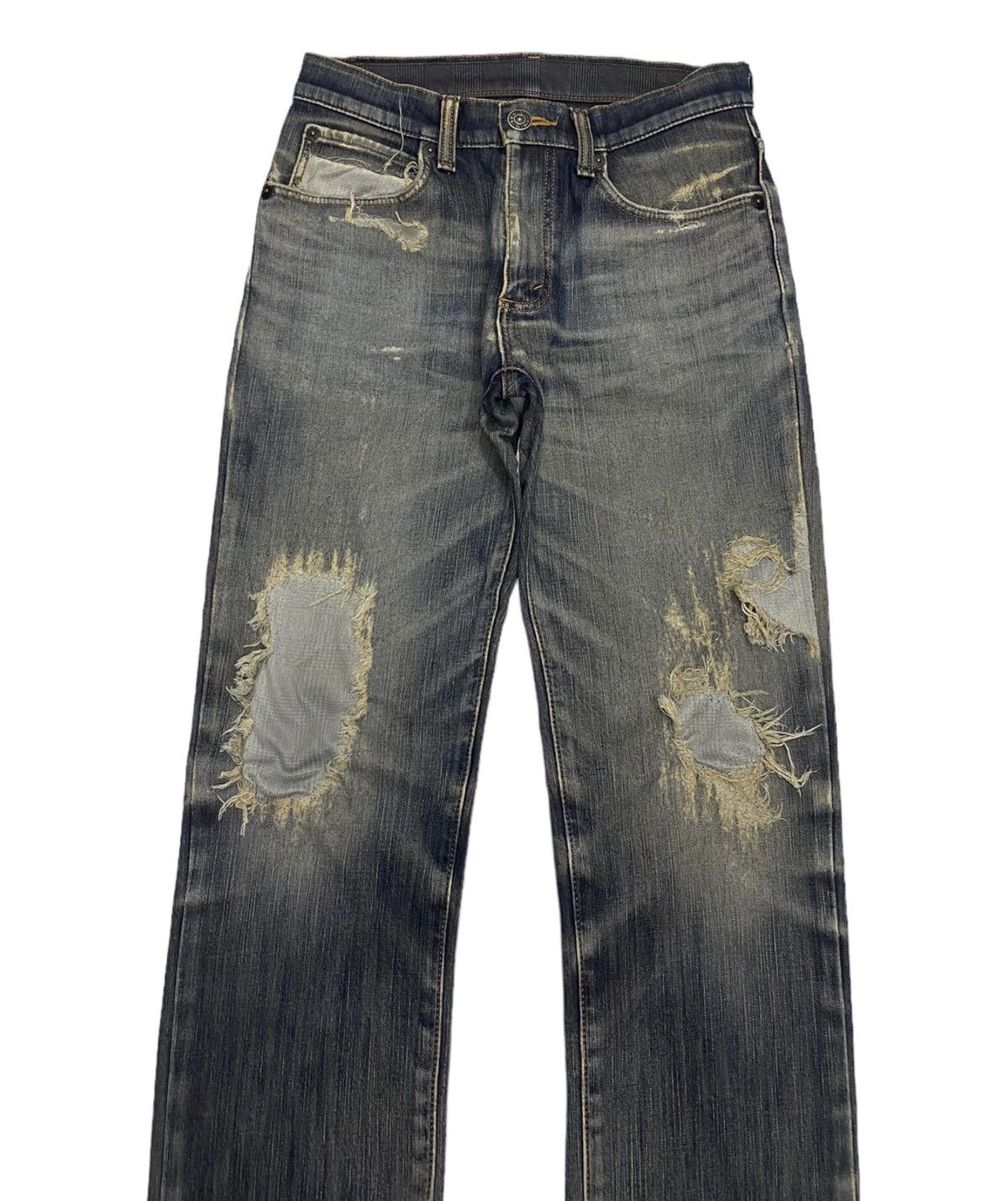 14th Addiction 🔥EDWIN WILD FIRE THRASHED DISTRESSED DENIM JEANS Size US 29 - 3 Thumbnail