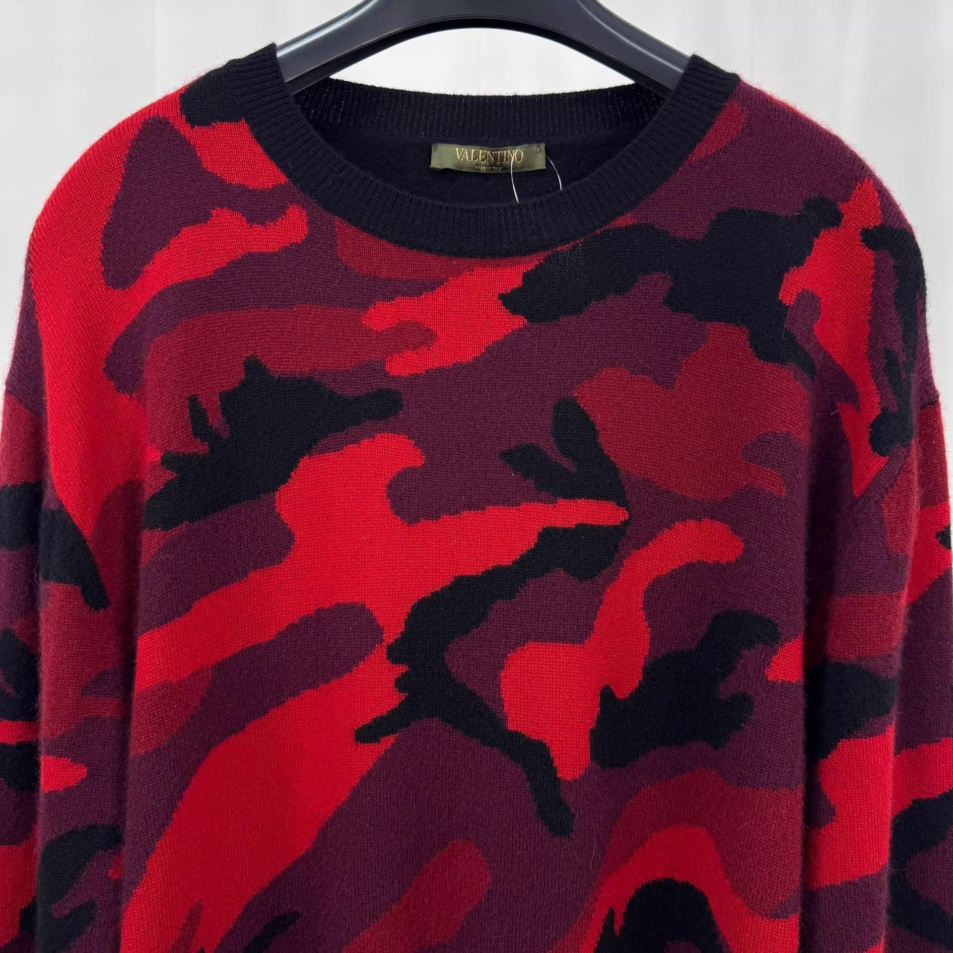 Valentino Valentino Camo Studded Wool Knit XXL 98New Sweater Size US XXL / EU 58 / 5 - 3 Thumbnail