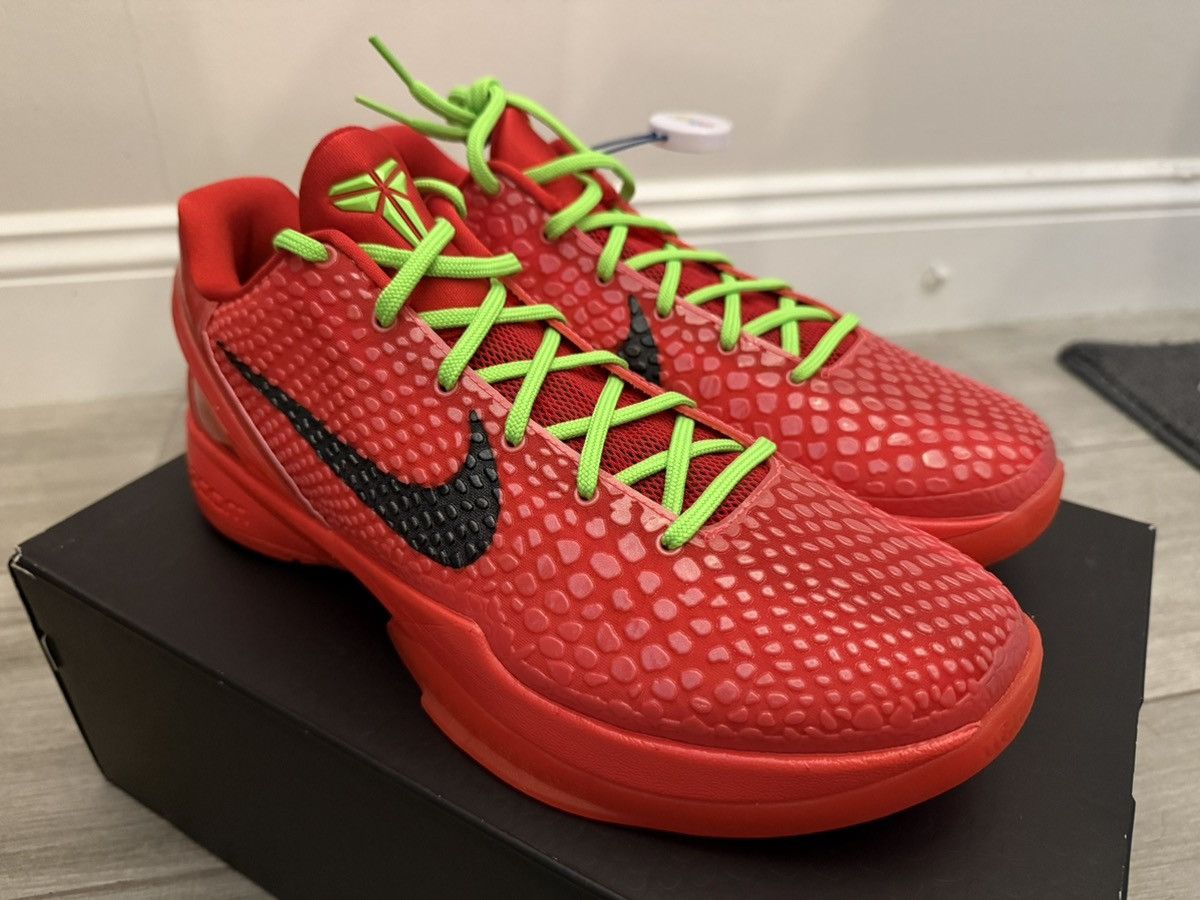 Nike Nike Zoom Kobe 6 Protro Reverse Grinch Crimson Black Sz 11 Size US 11 / EU 44 - 4 Thumbnail