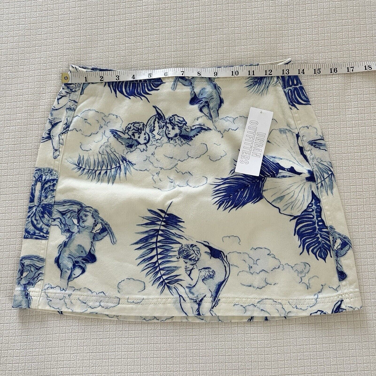 Urban Outfitters NWT Urban Outfitters BDG White Blue Denim Mini Skirt Sz S Size 27" / US 4 / IT 40 - 7 Thumbnail