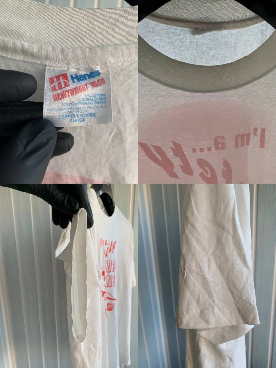 Vintage Vintage 1990 I`m A Safety Top Gun USA Hanes T-Shirt Size US M / EU 48-50 / 2 - 24 Thumbnail