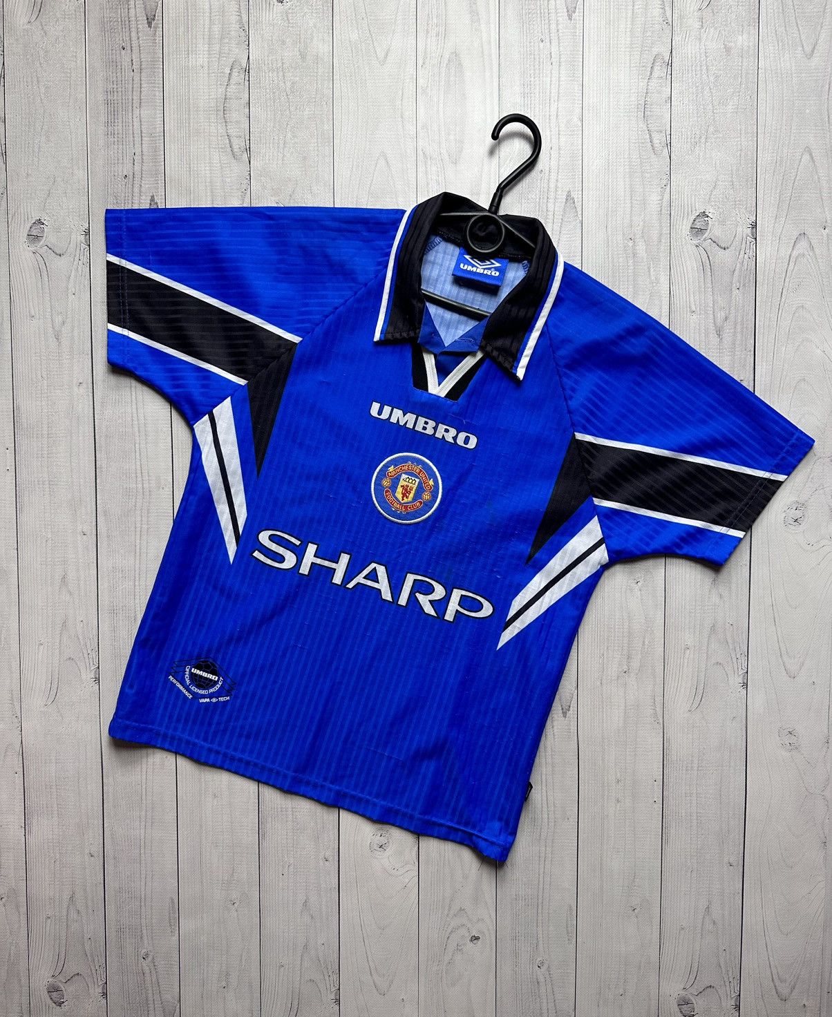 Vintage Umbro Manchester United Blue soccer jersey size Xs