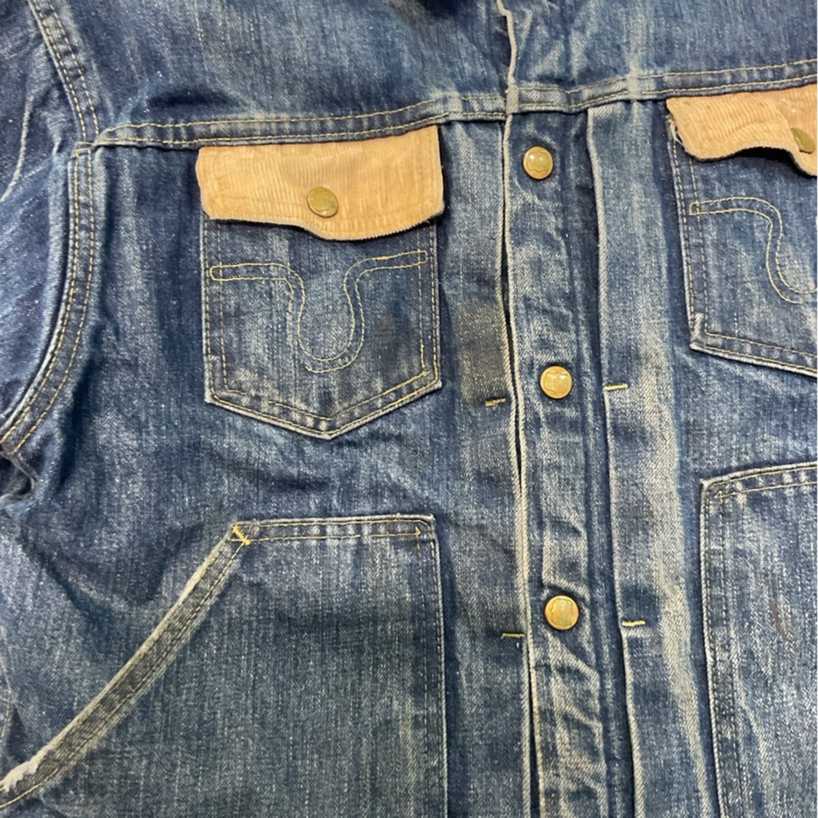 Vintage Vintage Big Smith Buckaroo Denim Quilted Lined Jacket Size US L / EU 52-54 / 3 - 9 Thumbnail