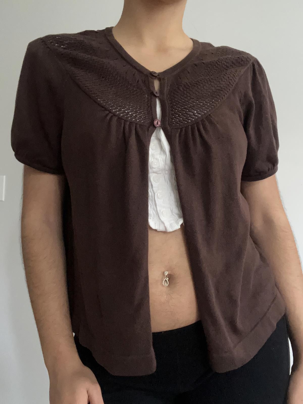 Other Women’s cute brown button up cotton sweater Size M / US 6-8 / IT 42-44 - 3 Thumbnail