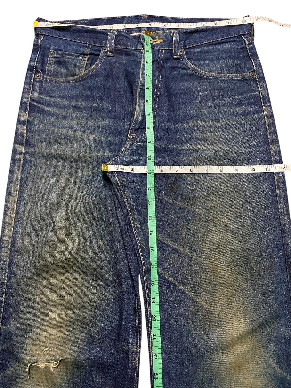 Men's Wearhouse Vintage Unique Clothing Warehouse Mud Wash Loose Jeans Size US 33 - 13 Thumbnail