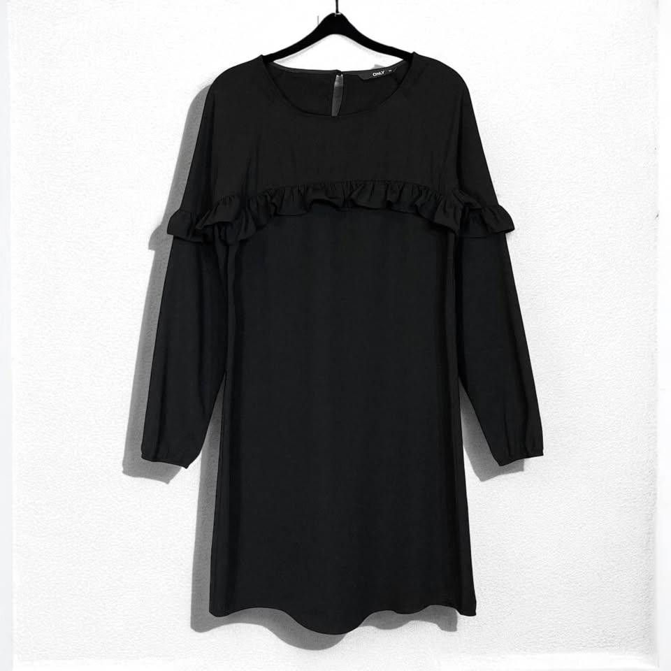 USA Olympics ONLY Women's Black Ruffled Dress - Size 34 Size M / US 6-8 / IT 42-44 - 1 Thumbnail