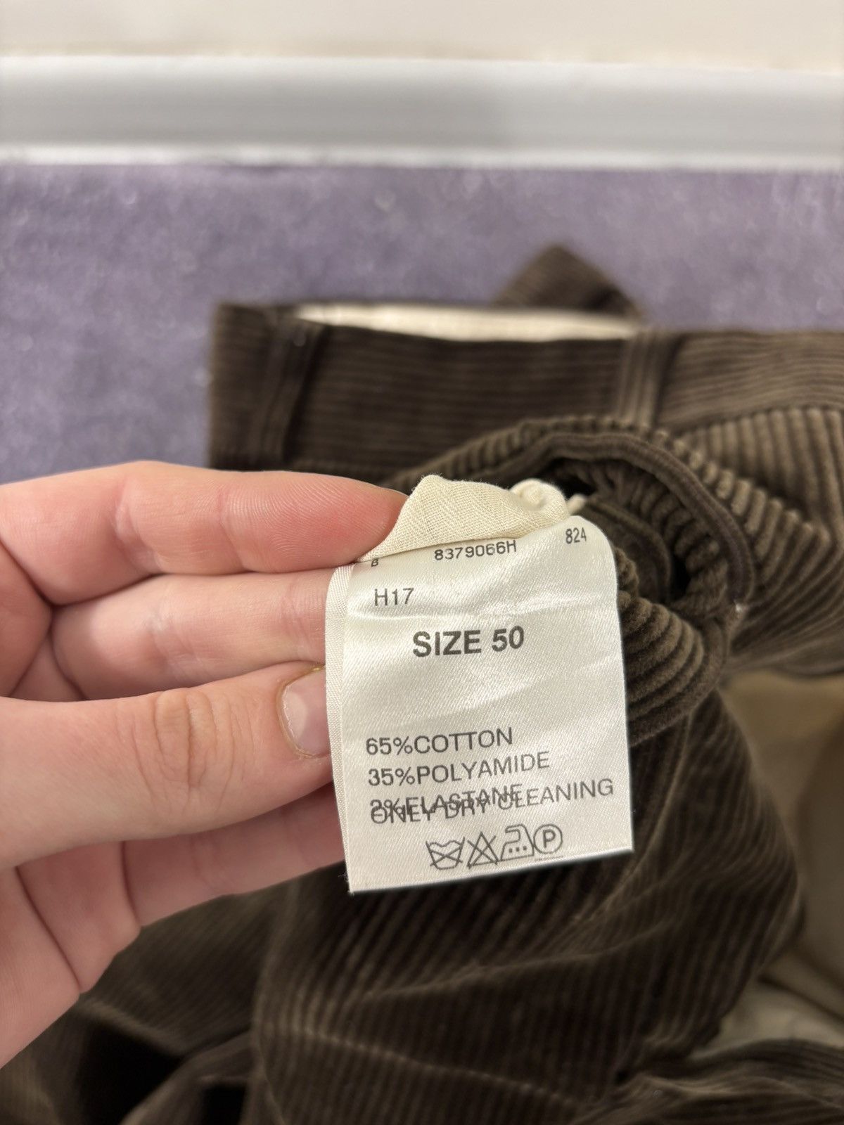 SCABAL Scabal Men’s Brown Cotton Blend Corduroy Pants Trousers Size US 34 / EU 50 - 24 Thumbnail