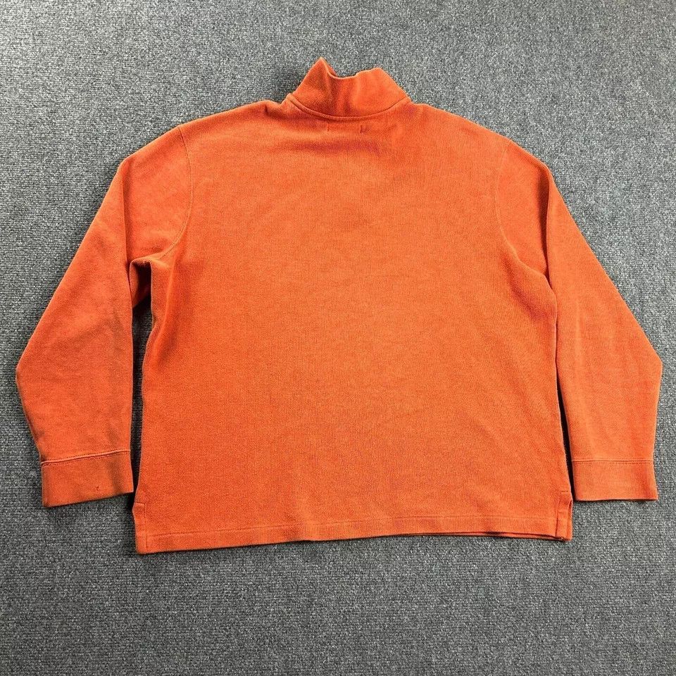 Polo Ralph Lauren × Vintage Polo Ralph Lauren 1/4 Zip Sweater Mens XL Cotton Distressed Size US XL / EU 56 / 4 - 4 Thumbnail