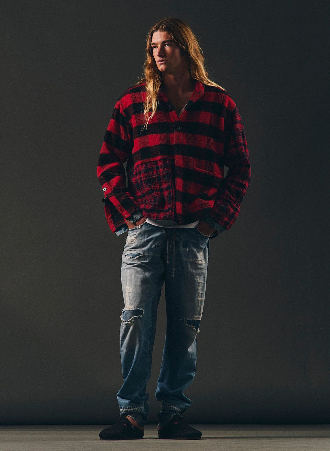Greg Lauren $1375 Greg Lauren Buffalo Plaid Shawl Collar Box Jacket Size US M / EU 48-50 / 2 - 7 Thumbnail