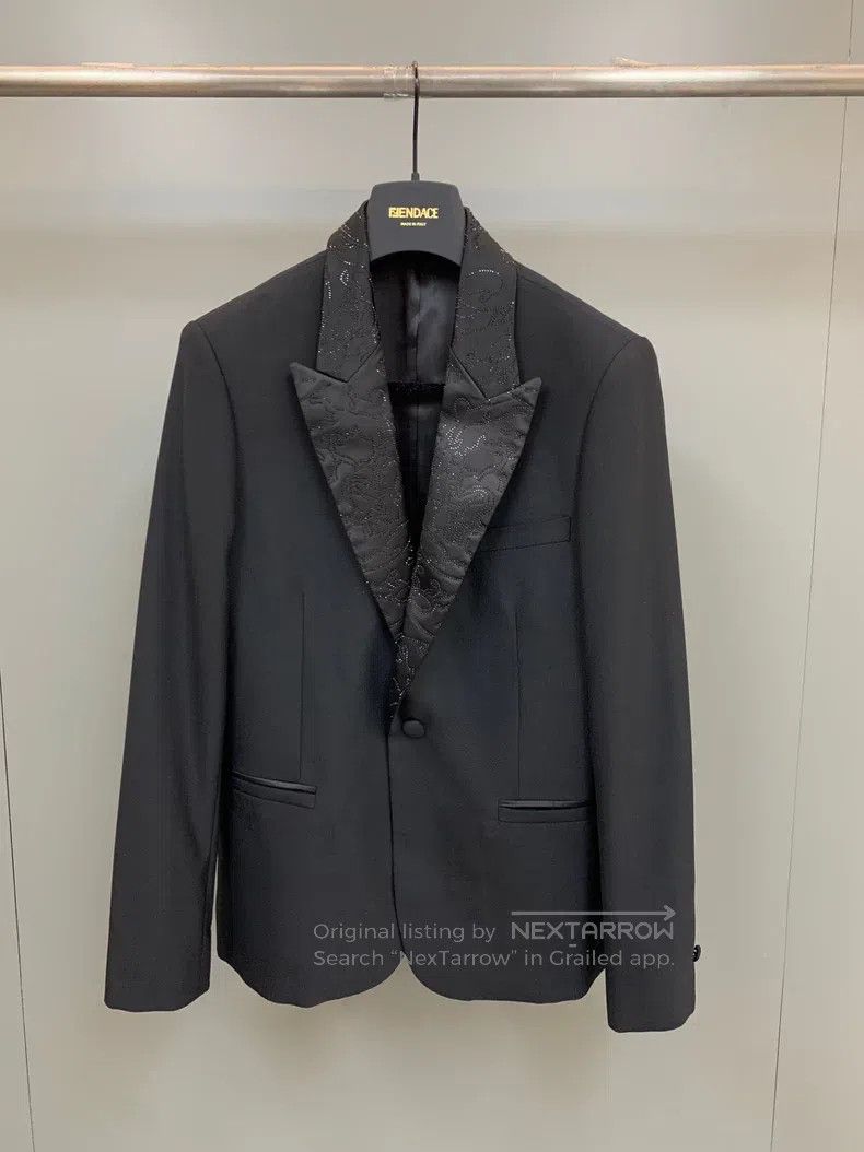 Versace Versace Rhinestone single-breasted suit set Size 46S - 2 Thumbnail