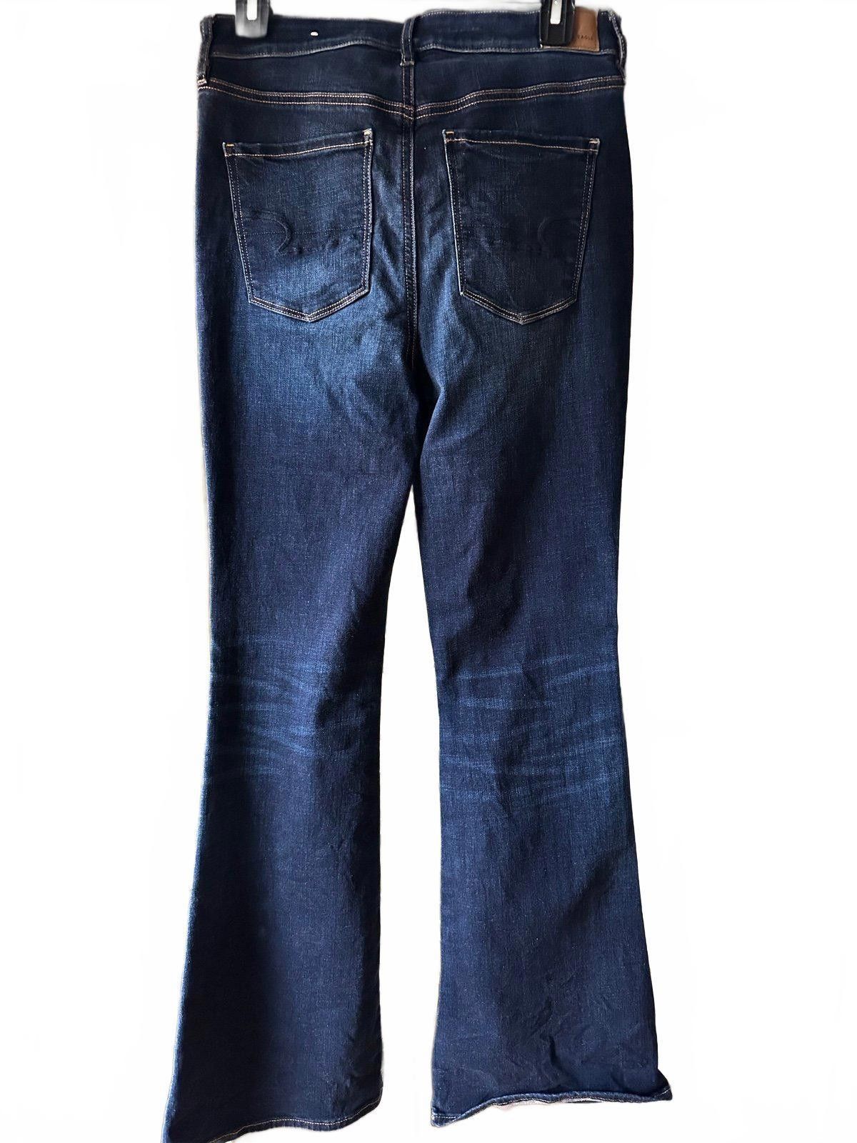 American Eagle Outfitters Super High Rise Flare AE Jeans Size 8 Long Size 29" - 2 Thumbnail