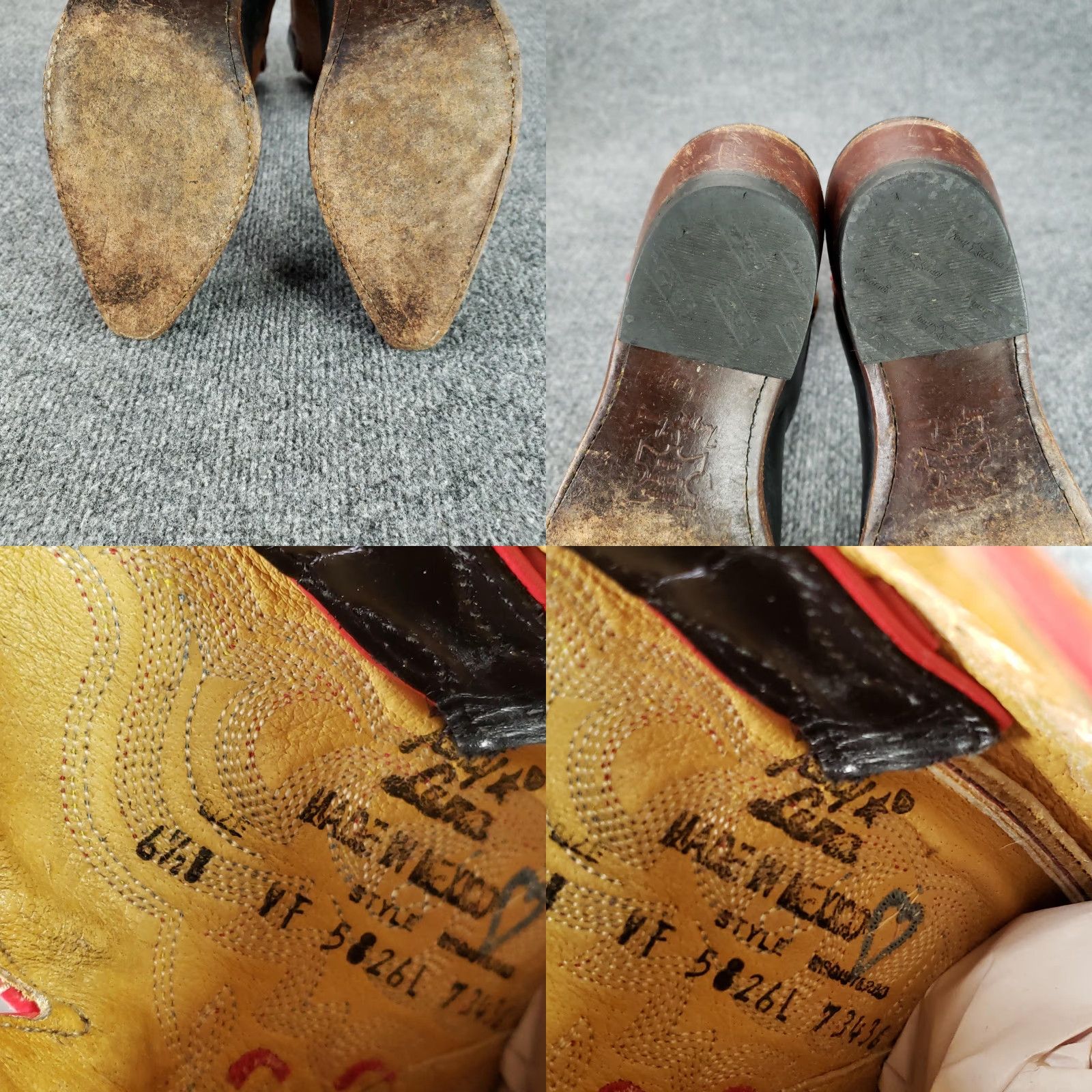 Tony Lama Tony Lama Boots Womens Western Cowboy Leather Pointed Toe Size 6.5 B Black Tan Boots Size US 6.5 / IT 36.5 - 8 Thumbnail