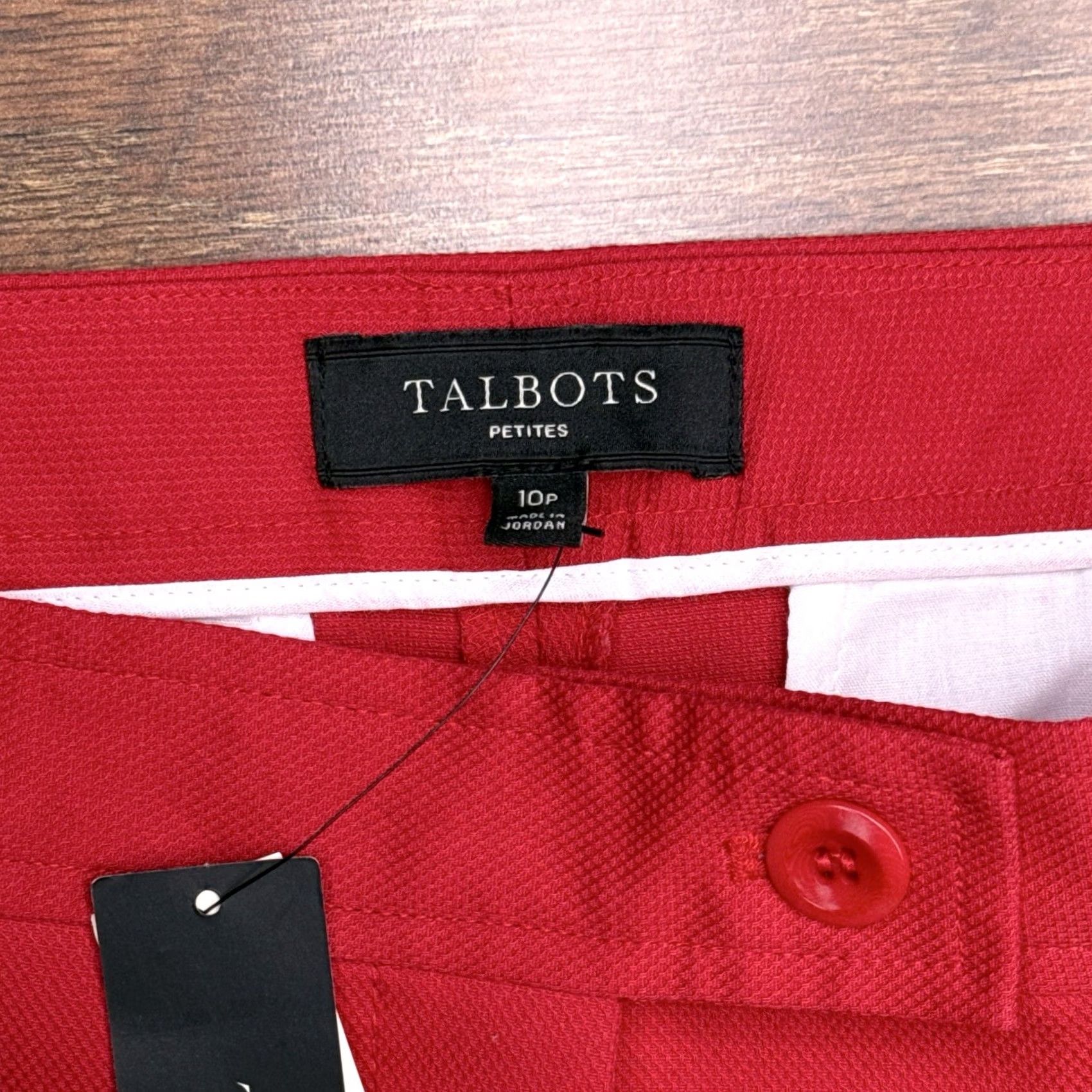 Talbots Talbots Hampshire Ankle Pants Womens 10 Petite Red Stretch New Size 32" / US 10 / IT 46 - 6 Thumbnail