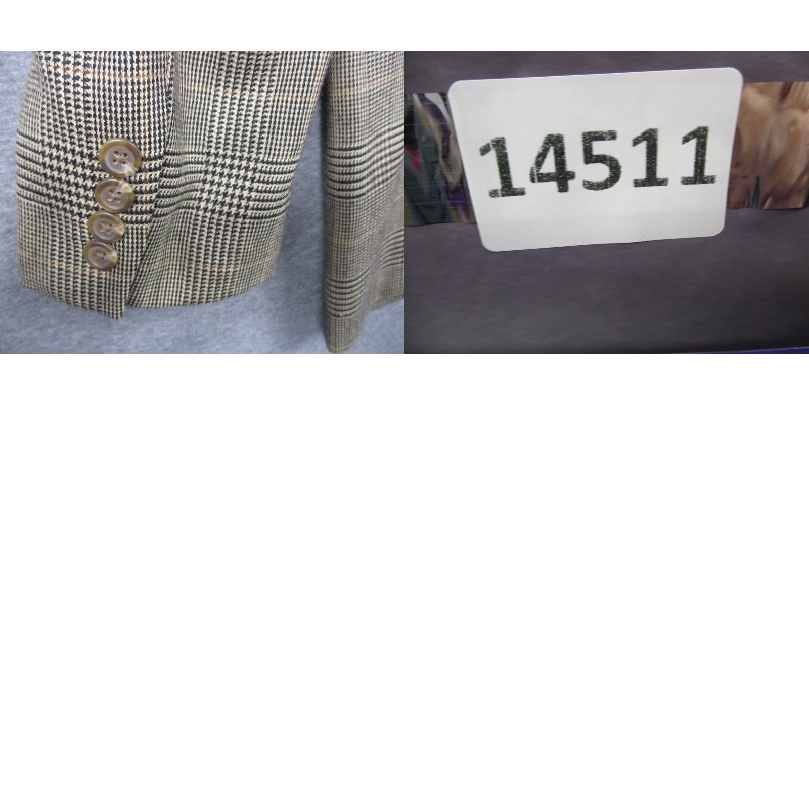 Ralph Lauren VINTAGE Lauren Ralph Lauren Blazer Mens 40 Wool Glen Plaid Houndstooth Jacket Classic Sport Coat Regular Brown Wool Blazer Mens 40 Lauren Ralph Lauren Size 40R - 9 Thumbnail