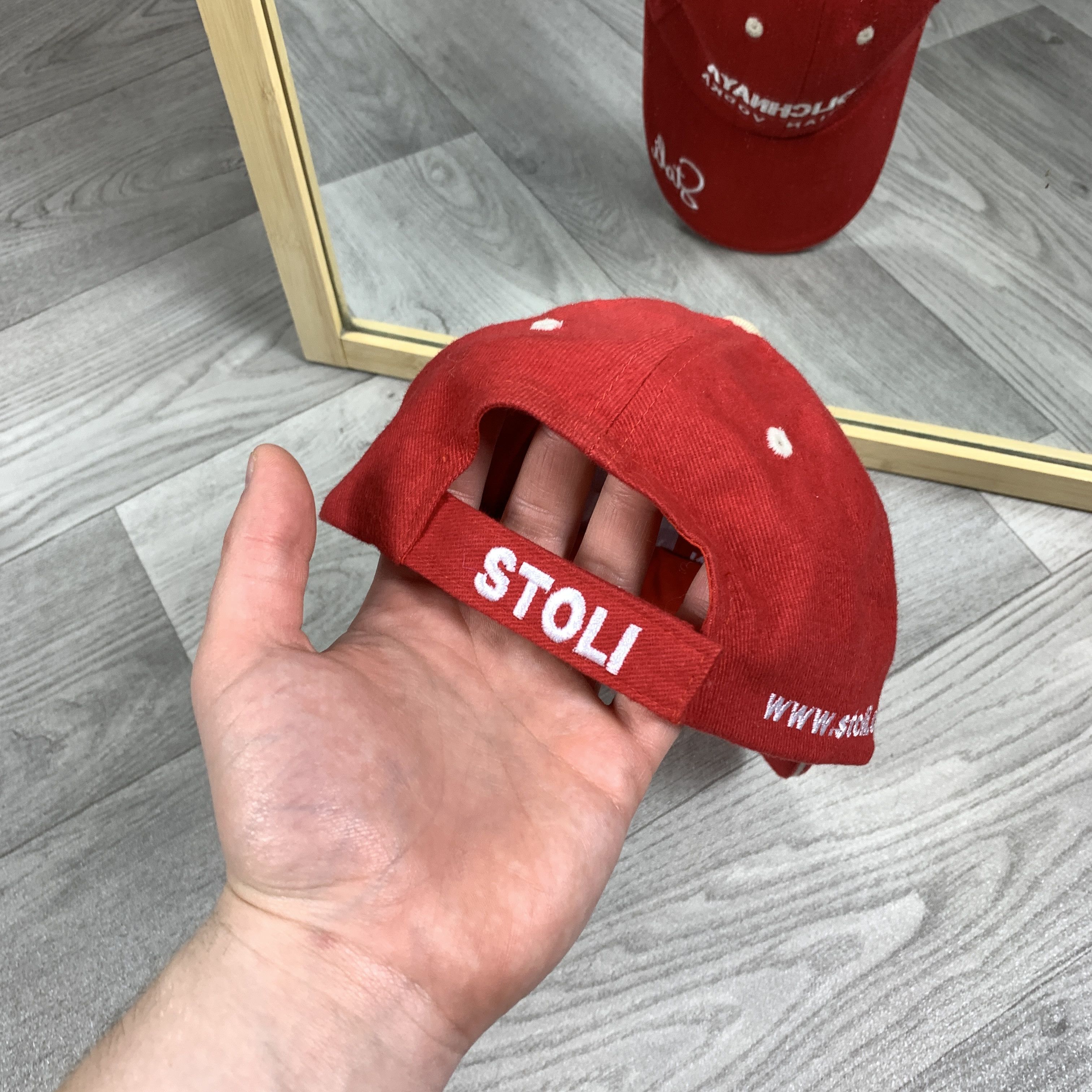 Vintage Vintage Stolichnaya Russian Vodka 90s Red Baseball Cap Hat Size ONE SIZE - 6 Thumbnail