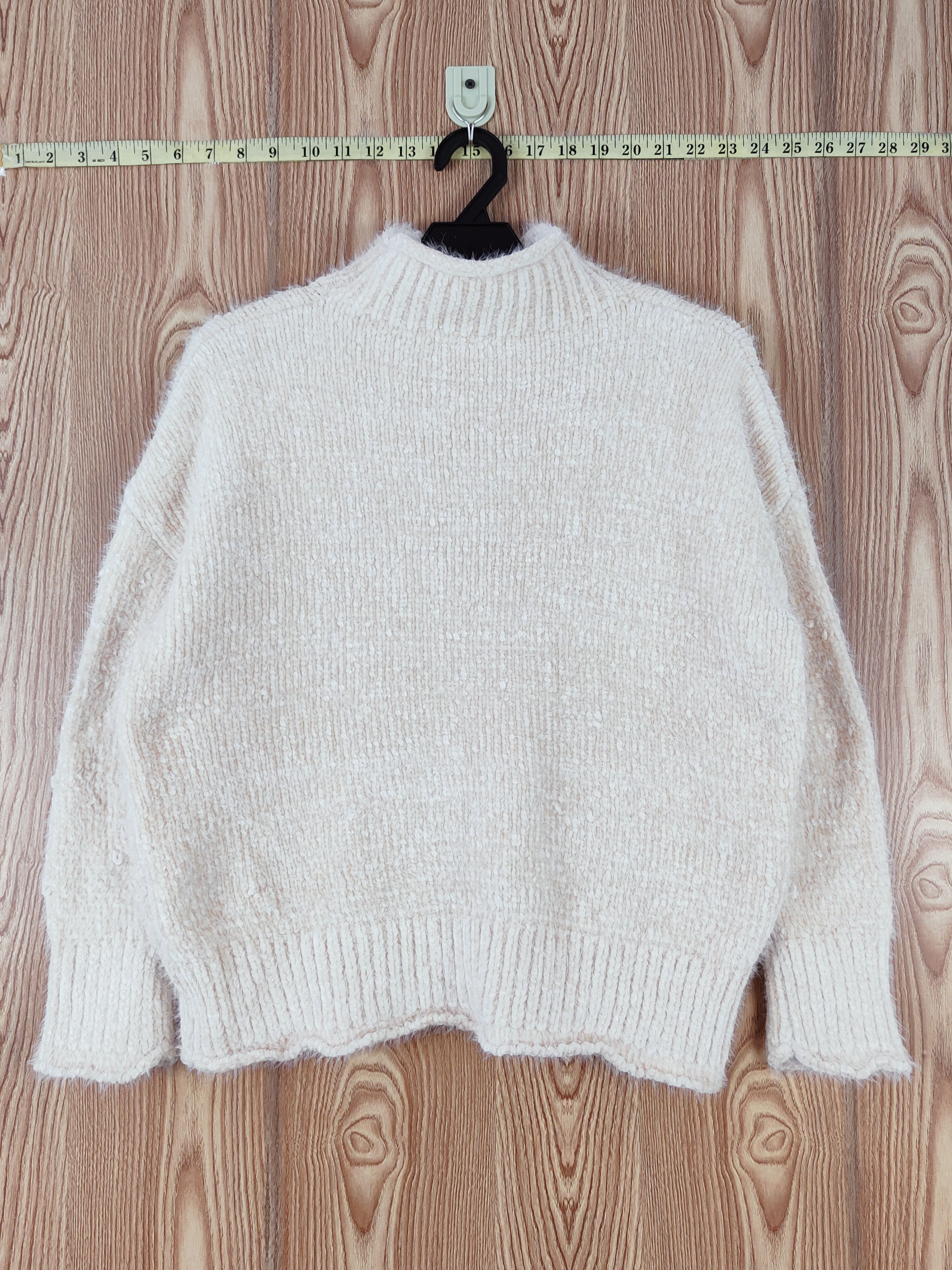 Japanese Brand × Vintage Pigment Cream Shag Shaggy Fur Mohair Knitwear #W759 Size S / US 4 / IT 40 - 7 Thumbnail
