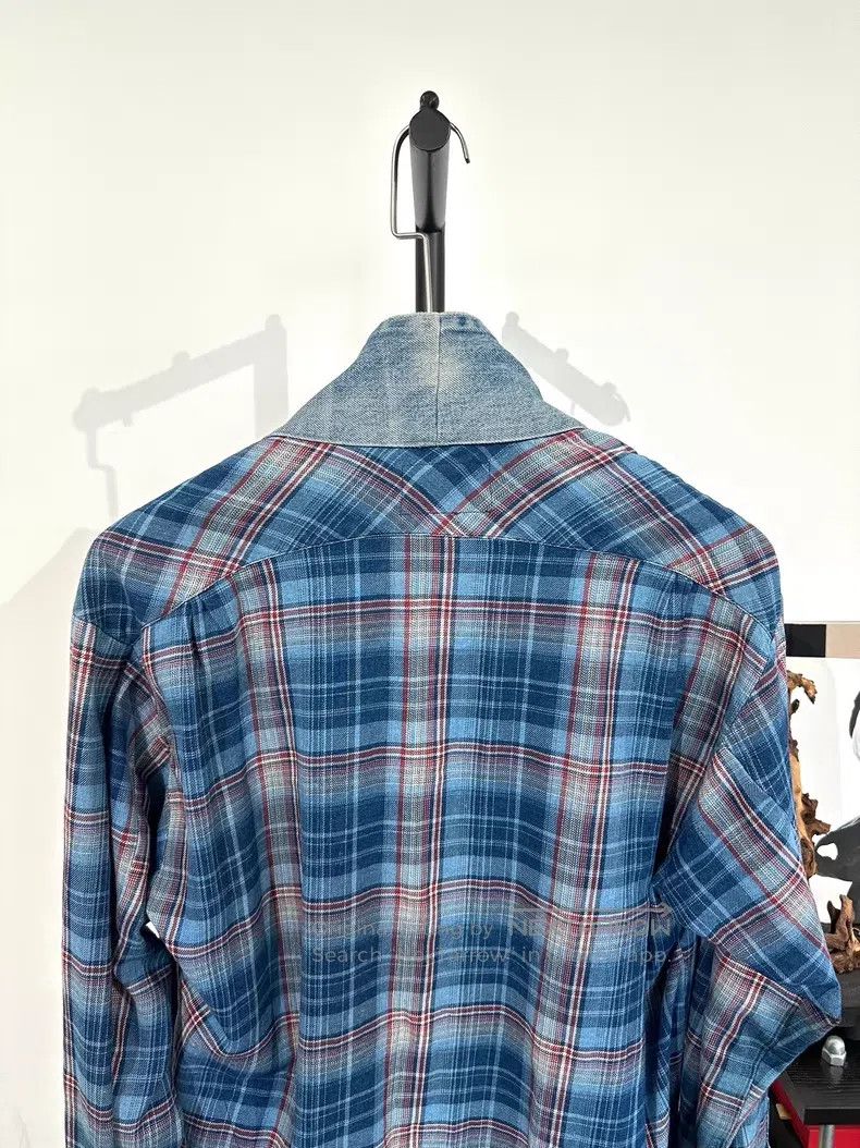 Greg Lauren Greg Lauren Cat-eye denim distressed patchwork robe-style Size US L / EU 52-54 / 3 - 4 Thumbnail
